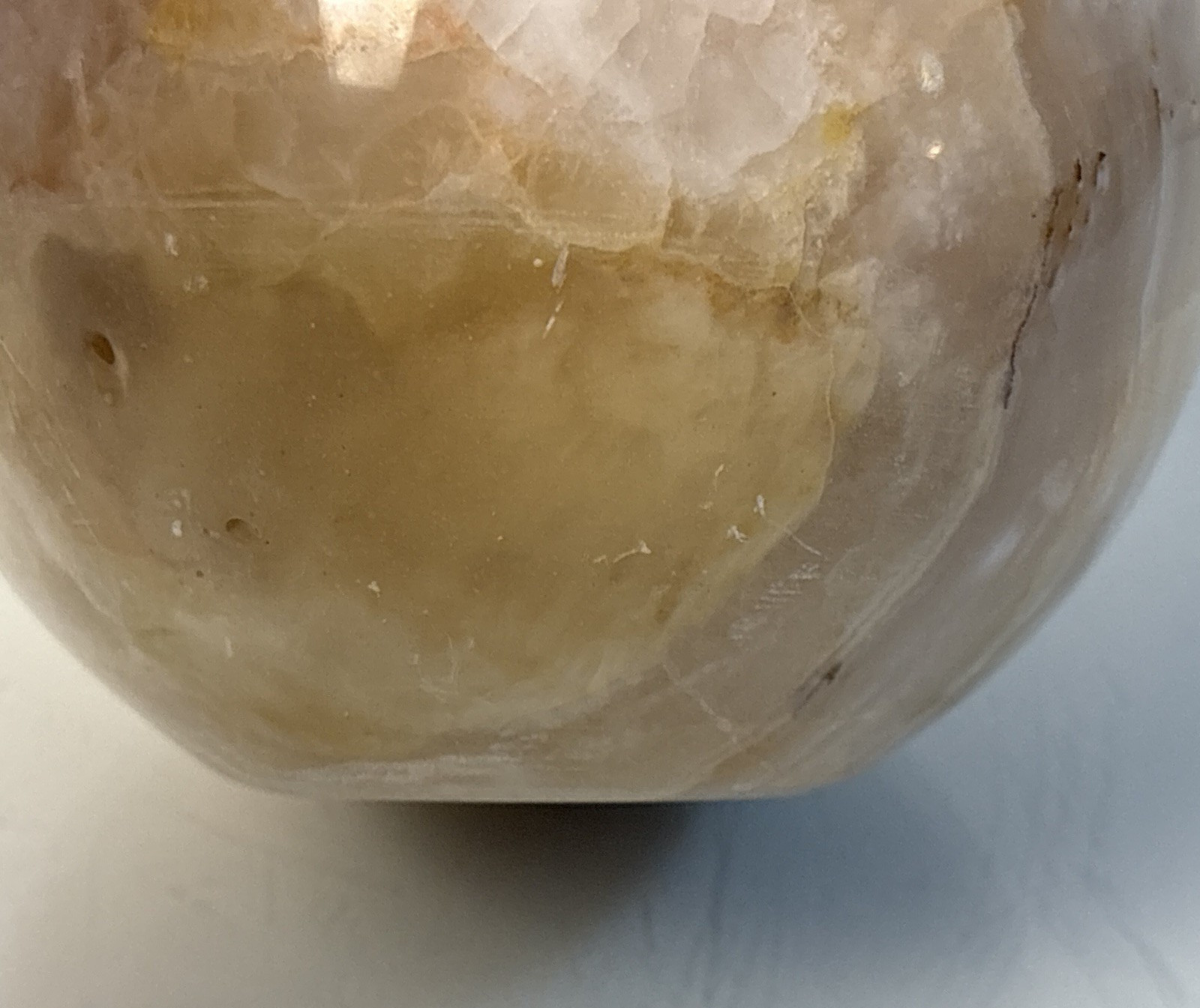 Vintage Marble Stone Sphere Ball Decorative Orb 4in Diameter Display Decor