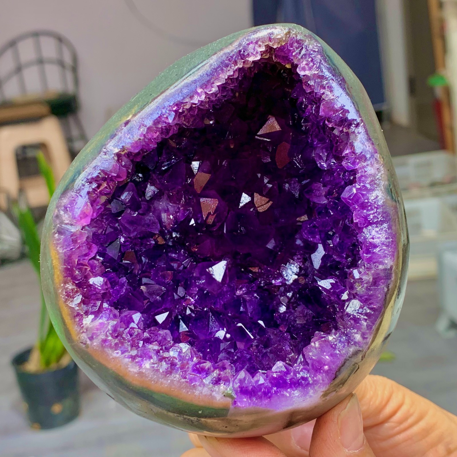 1.8LB Healing of natural amethyst crystal cave quartz cluster specimens