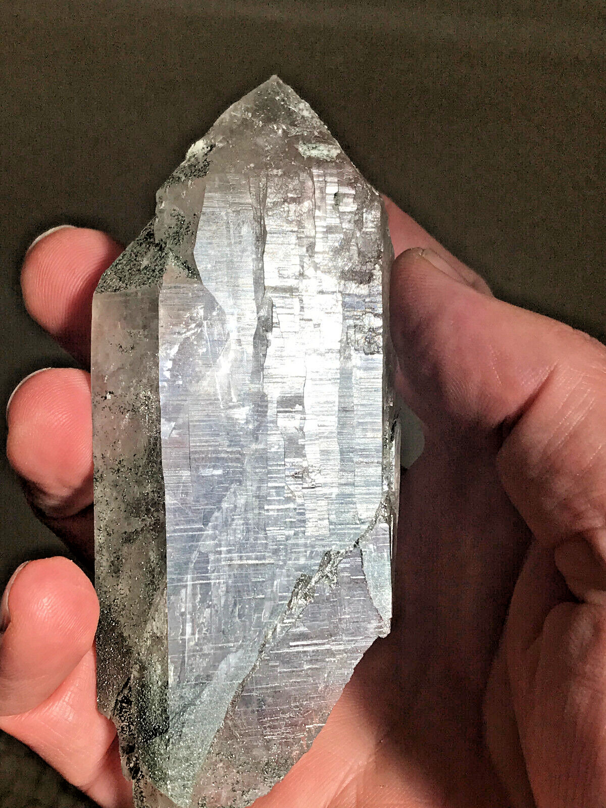 Quartz, fully crystallized(“re-healed”) Floater, Habach valley, Austria