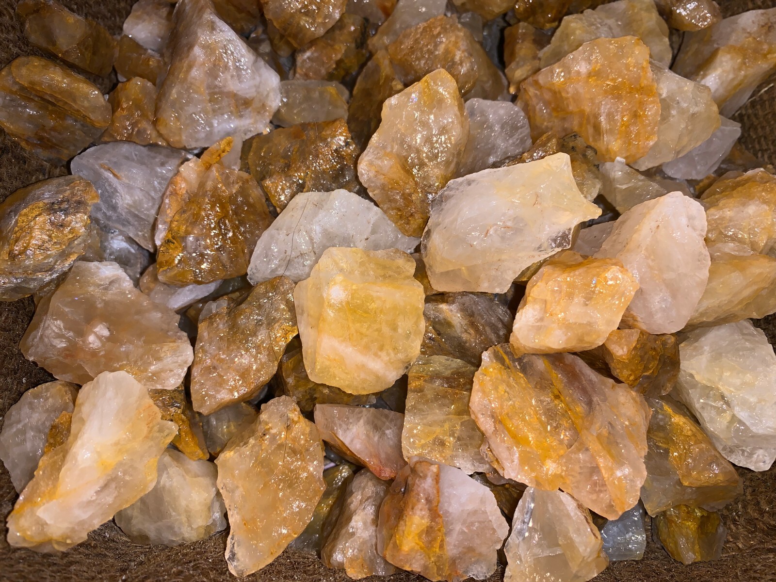 500 Carat Lots of Citrine Rough Plus a FREE Faceted Gemstone!