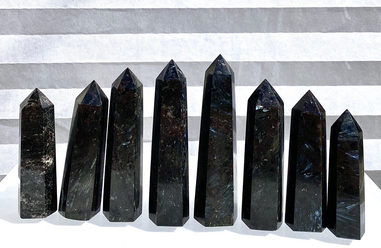 Wholesale Lot 2 Lb Natural Astrophyllite Obelisk Tower Point Crystal Healing