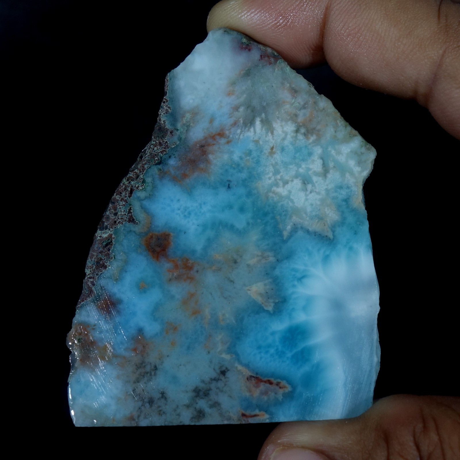 Dominican Republic 190.20 Cts Natural Sky Blue Larimar Raw Rough Healing Crystal