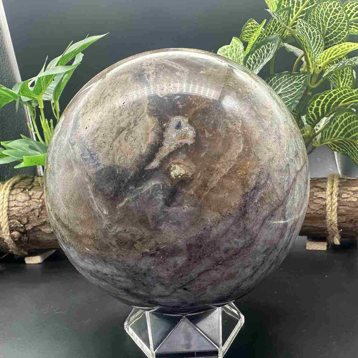 4460g Natural Fluorite Quartz Sphere Crystal Energy Ball Reiki Healing Gem