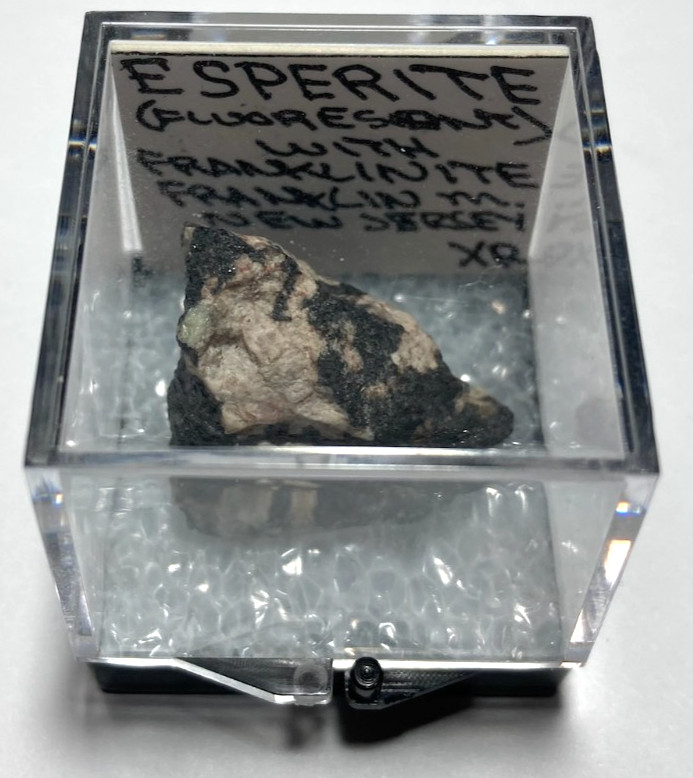 Very Rare Esperite with Franklinite Thumbnail from Franklin Mine NJ