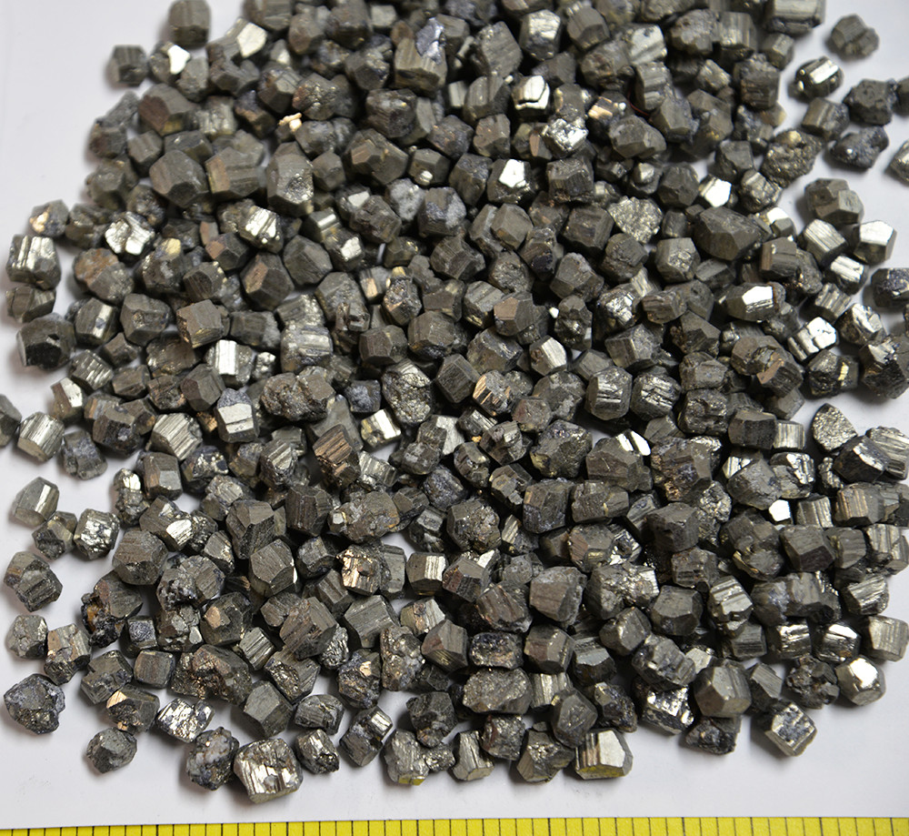 PYRITE, PYRITOHEDRON Mini (5-7mm) natural hedron crystals. 2 lb