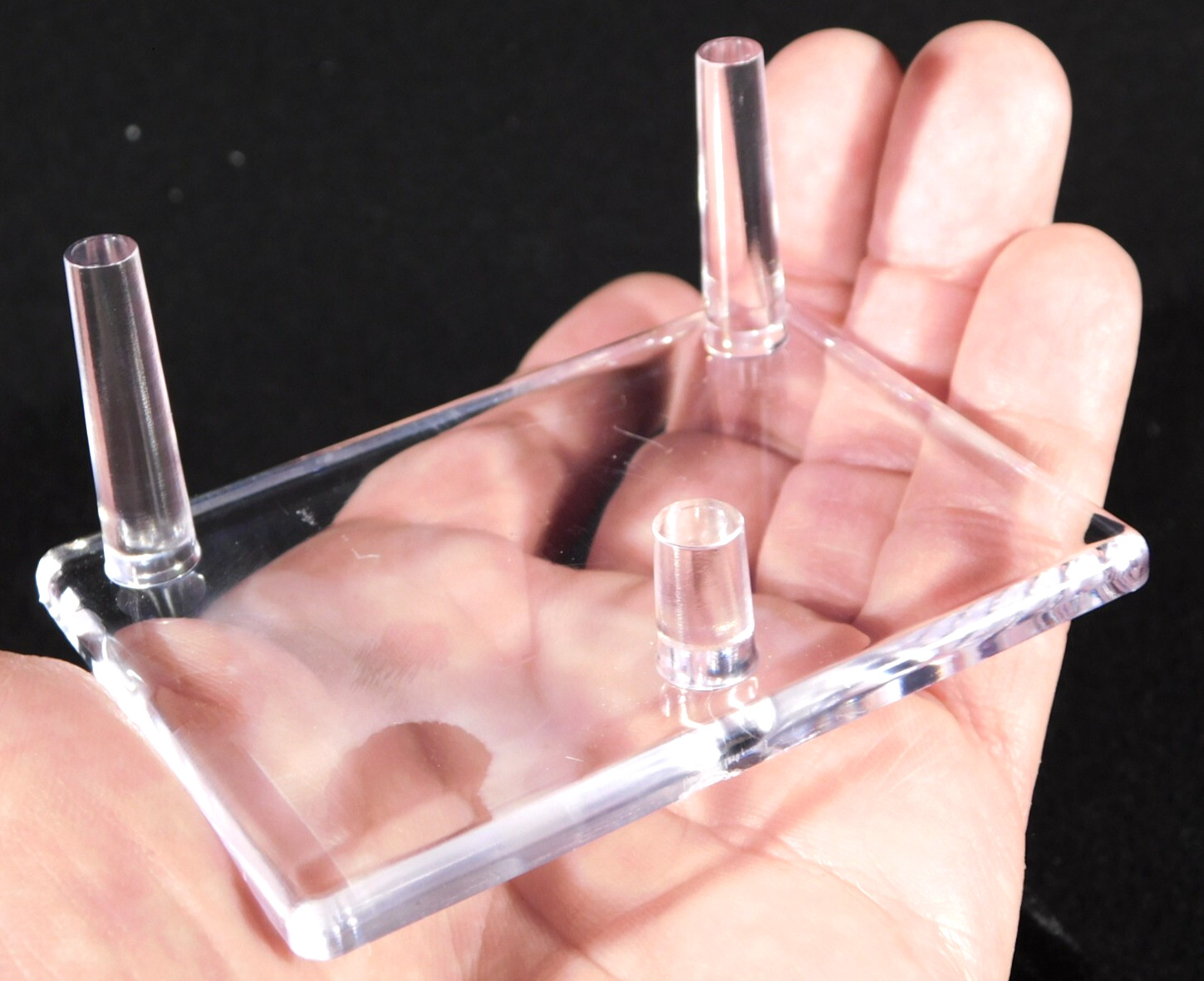 Heavy Duty THREE Post SPHERE Display Stand LARGER Size Clear Acrylic