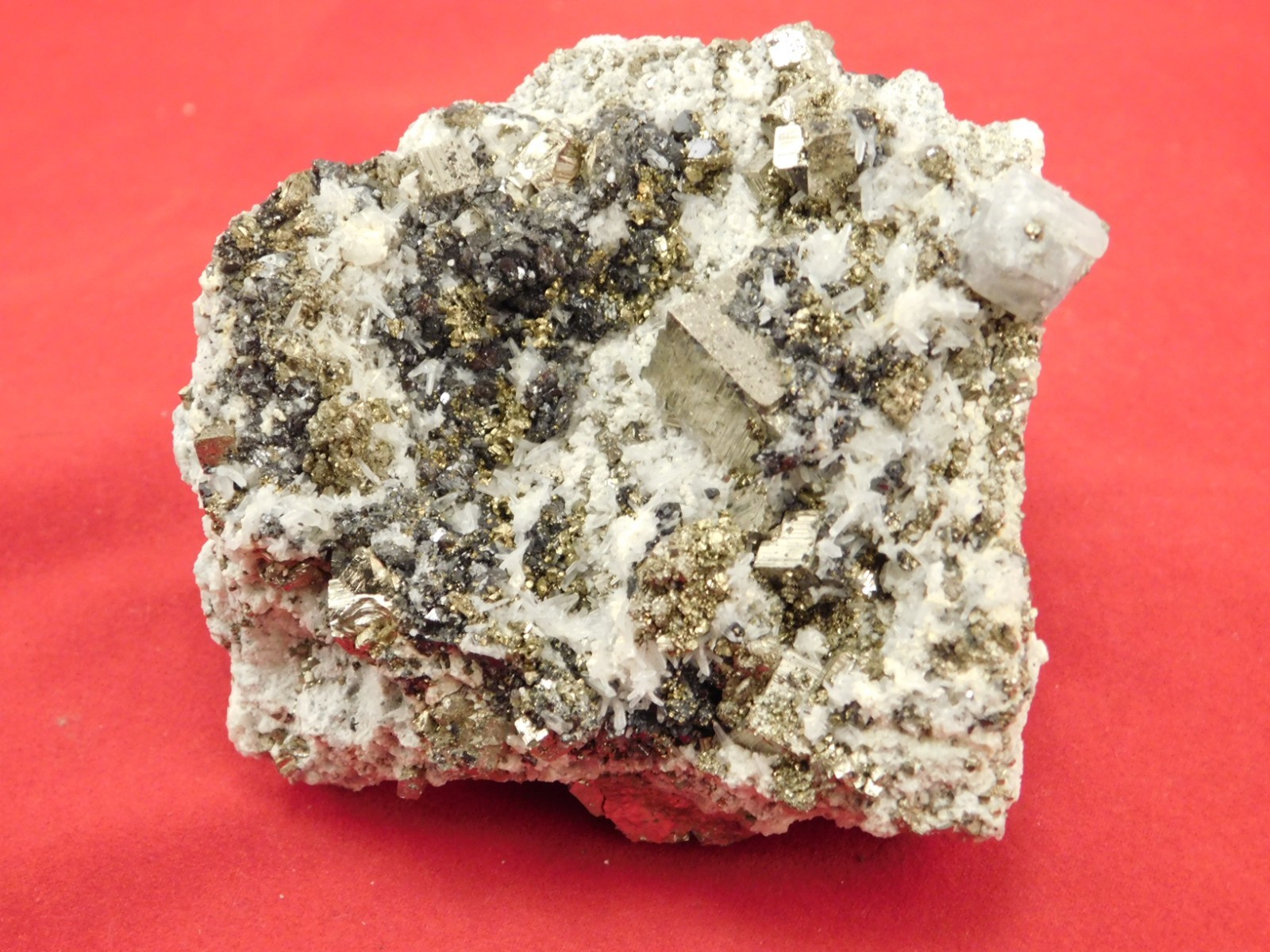 Larger! PYRITE Crystal CUBE Cluster with Druzy Quartz From Peru 314gr