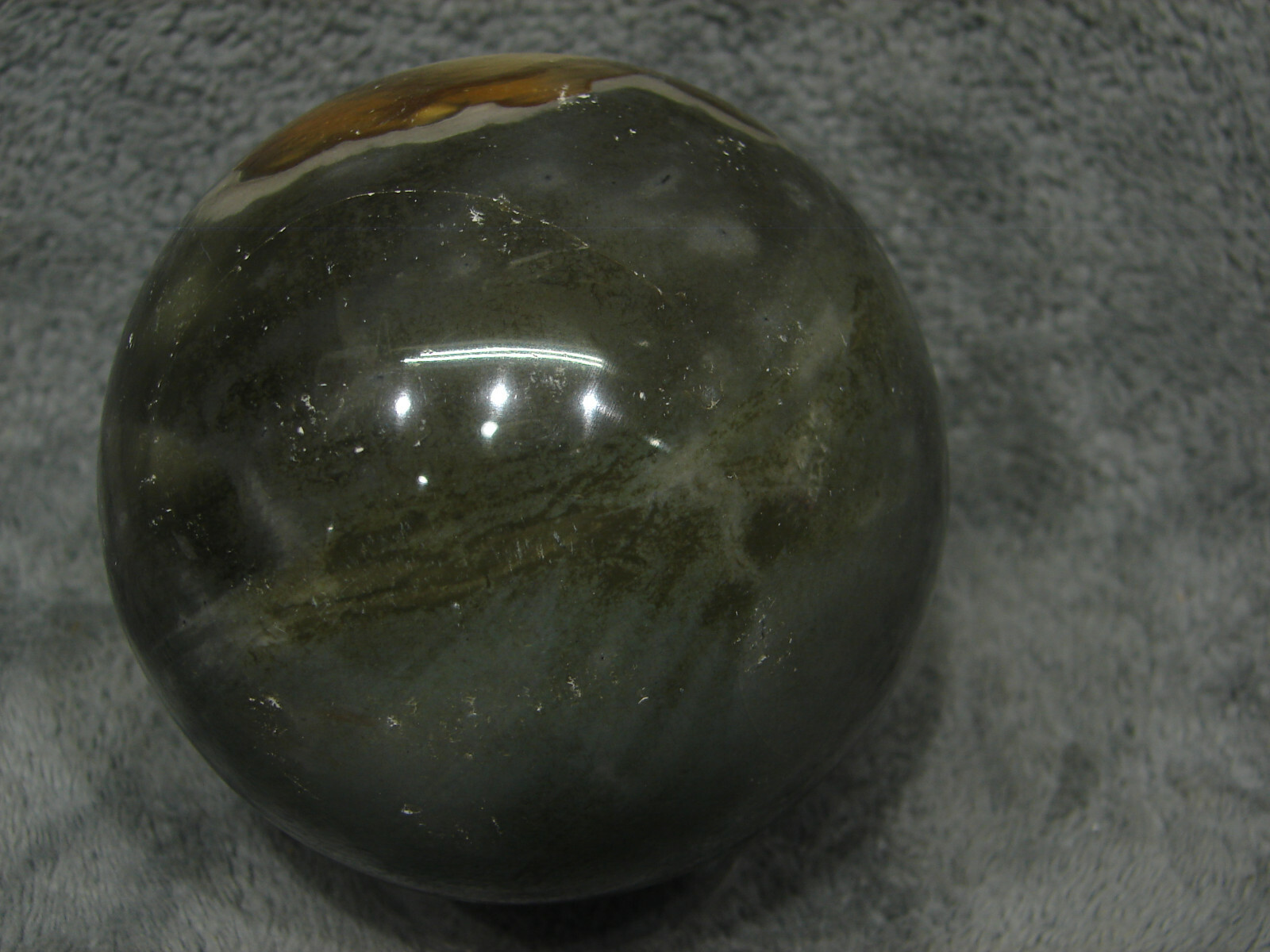 3&1/8″ PolyChrome Jasper 1lb 9.2 oz Sphere Madagascar Healing Reiki Stone Ball