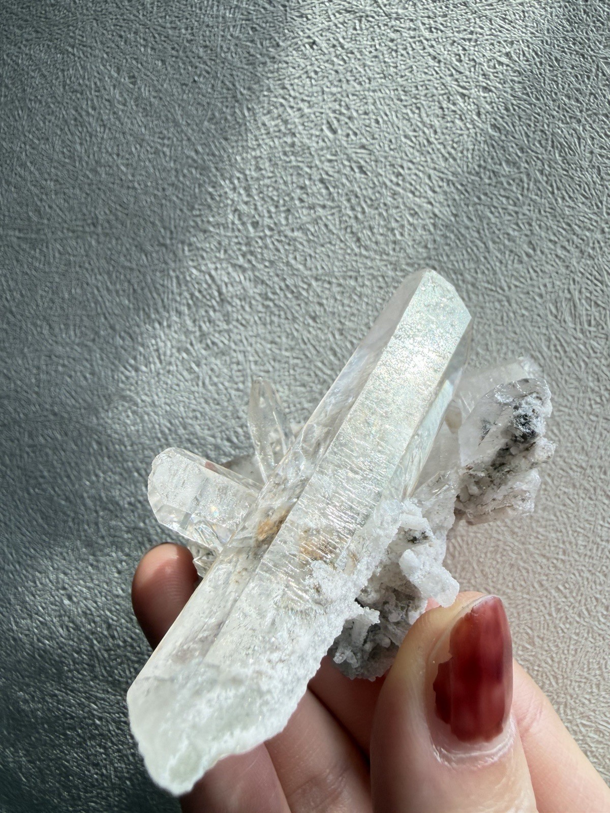 Brazil Quartz Cluster with Natural Key Mark & Layered Growth | Zeca de Souza