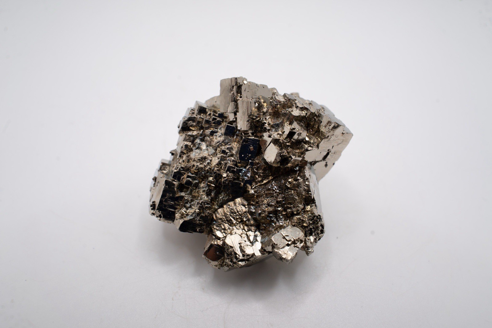 Peruvian Pyrite Cube Cluster – Sharp Cubic Crystals – Display Specimen
