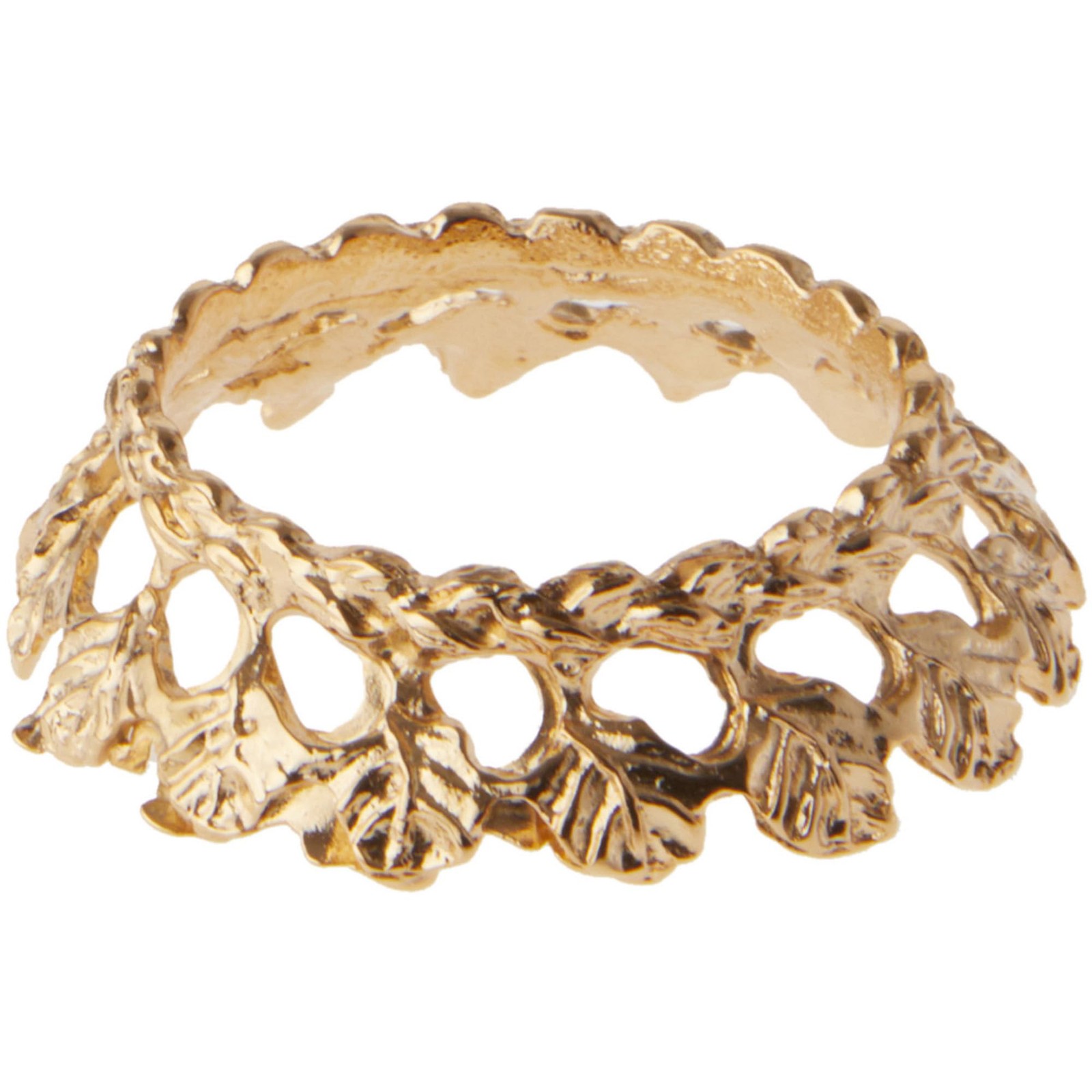 ‘s Gold-toned Egg Stand/Holder, Leaf Motif, 1.125″ Diameter