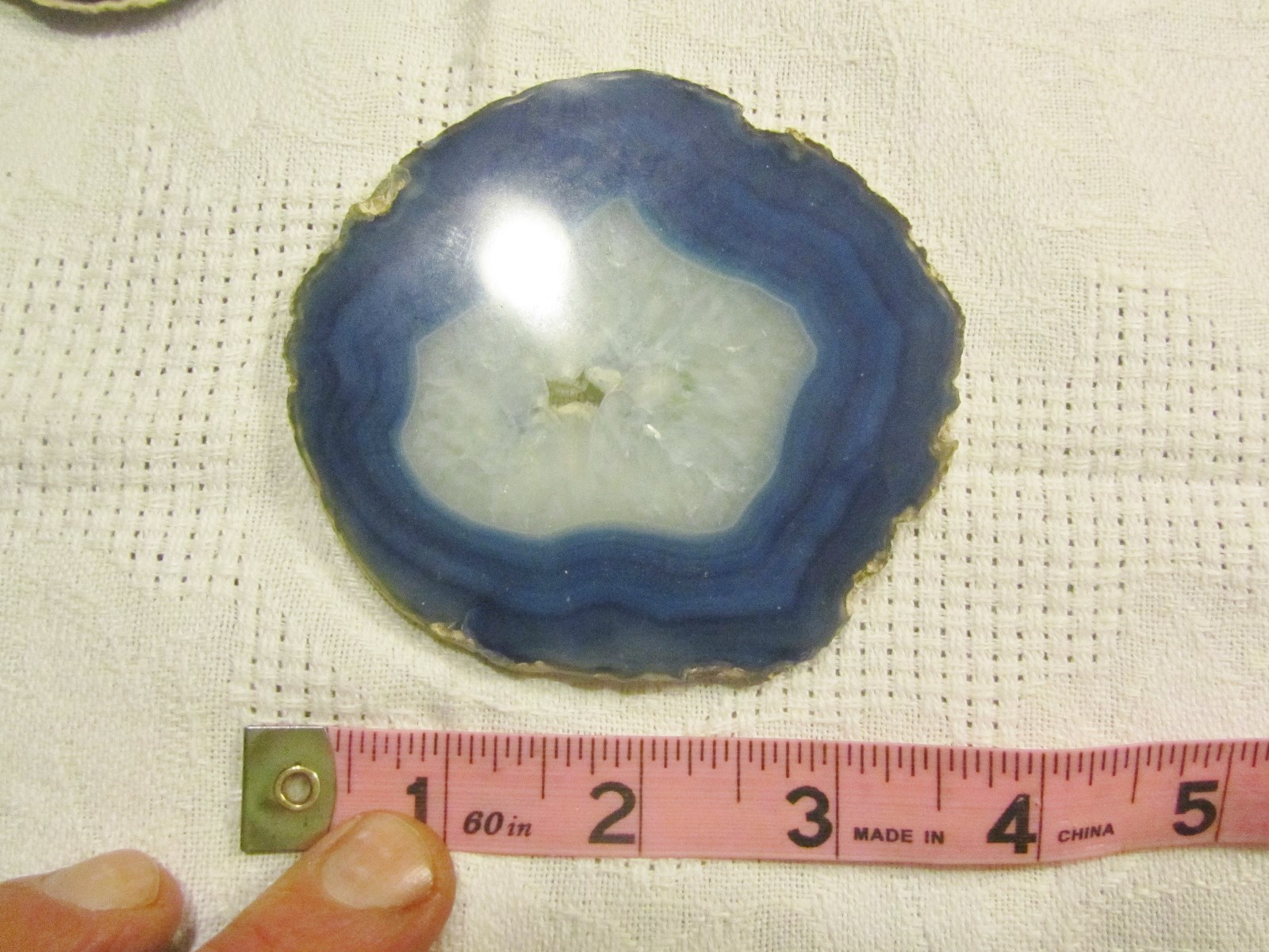 Lot of 5 pieces polished Agate lot collection – blue brown purple orange SML