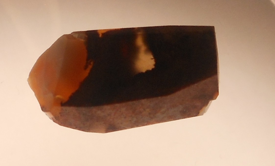 10.50ct Mexican Fire Opal (facet rough cut) (see photos) in Host 19mm x 9mm