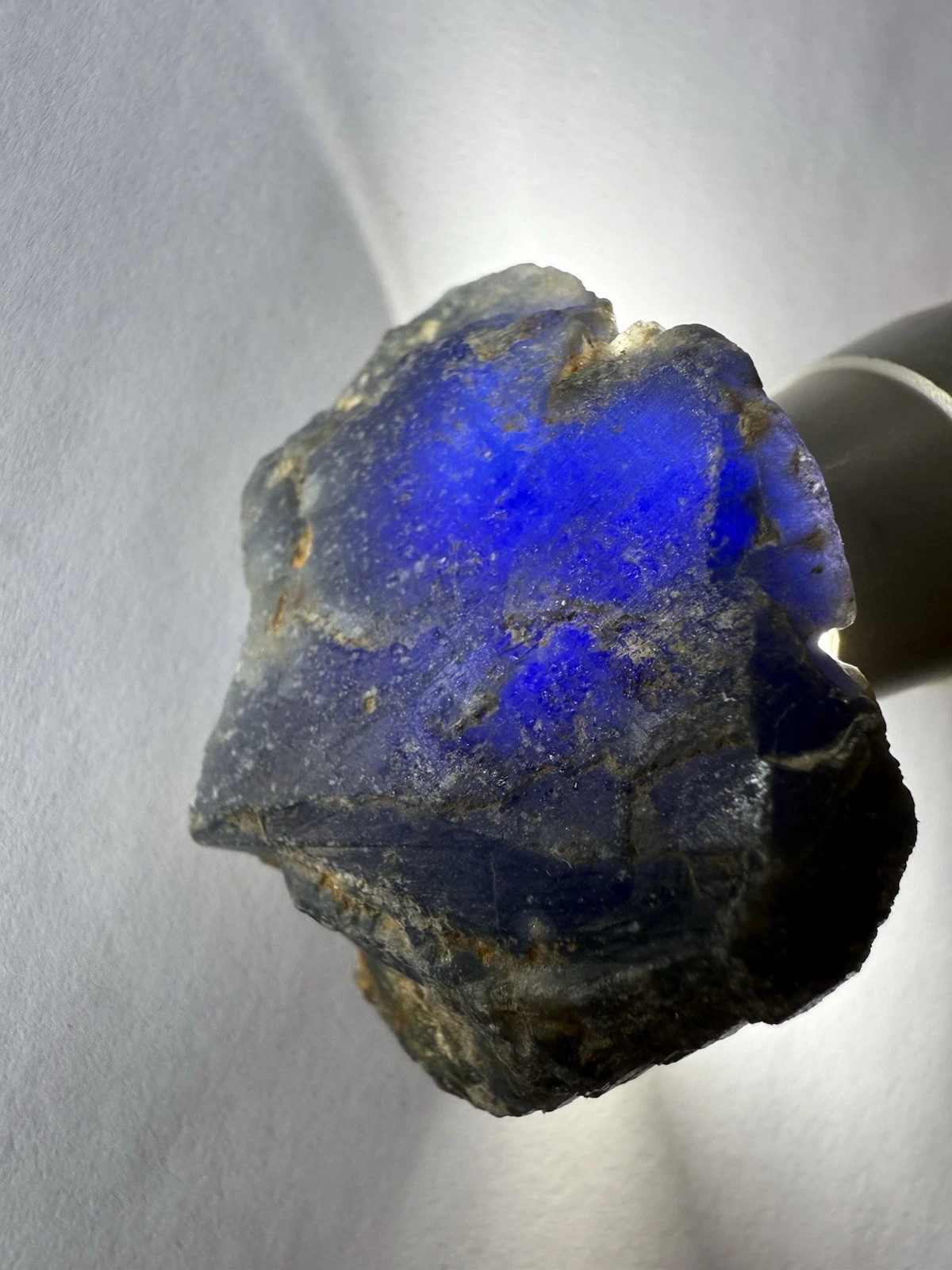 223ct Natural Blue Sapphire Corundum Rough Crystal Specimen Kenya Raw Gemstone