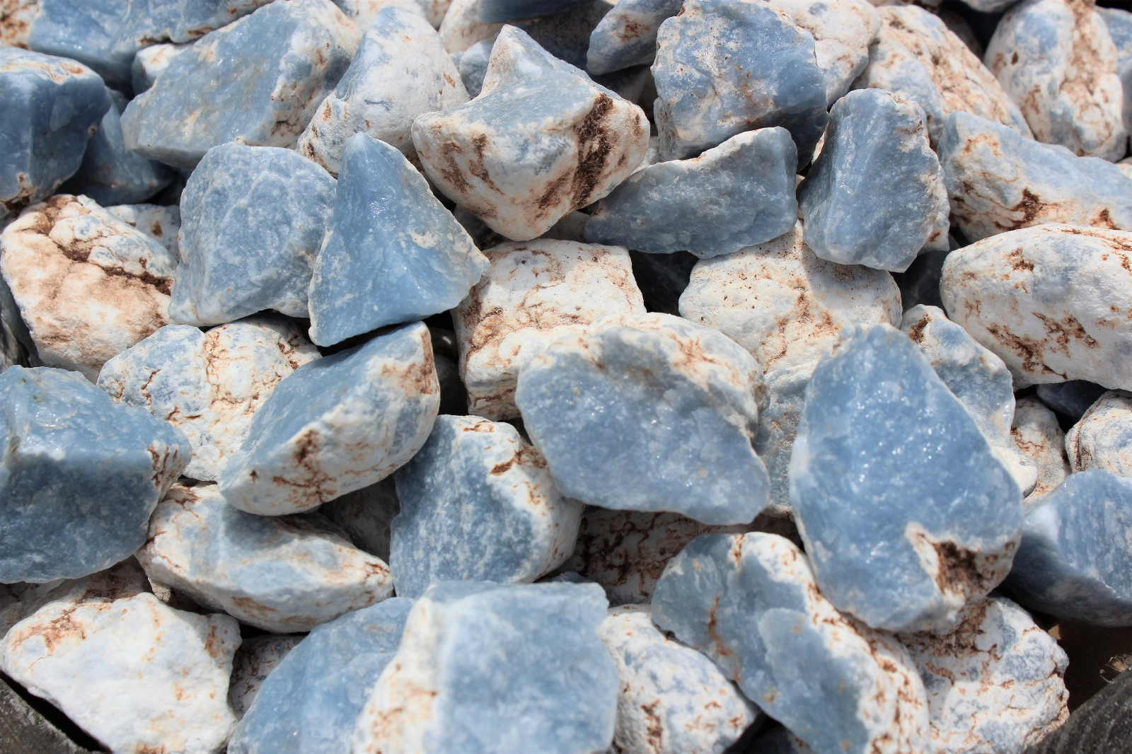 5 lb Bulk Blue Rough Natural Angelite Crystal Stone Raw Crystal Mineral Peru