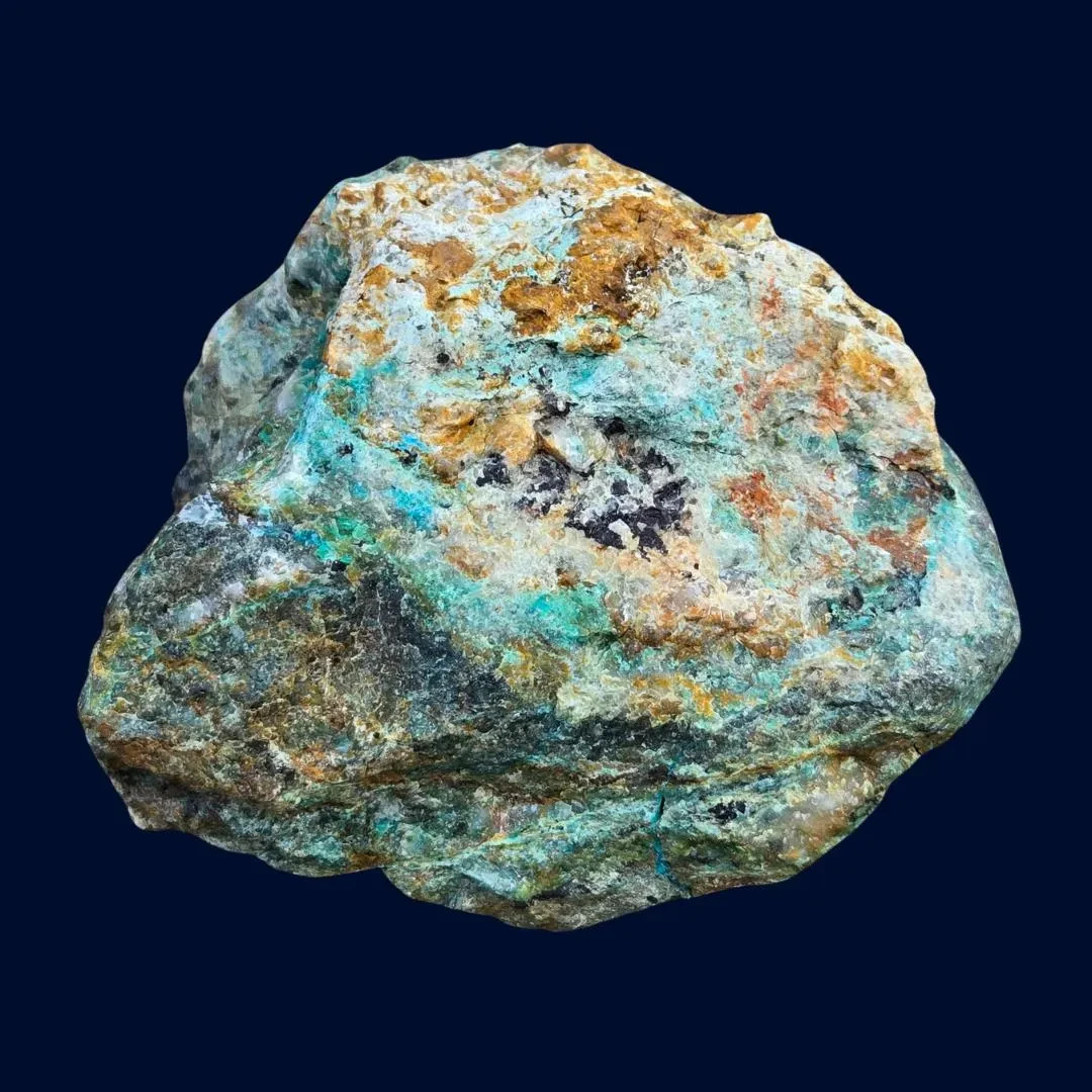 Blue Basin Mine Copper Ore 652g Chrysocolla Quartz Nevada Display Specimen