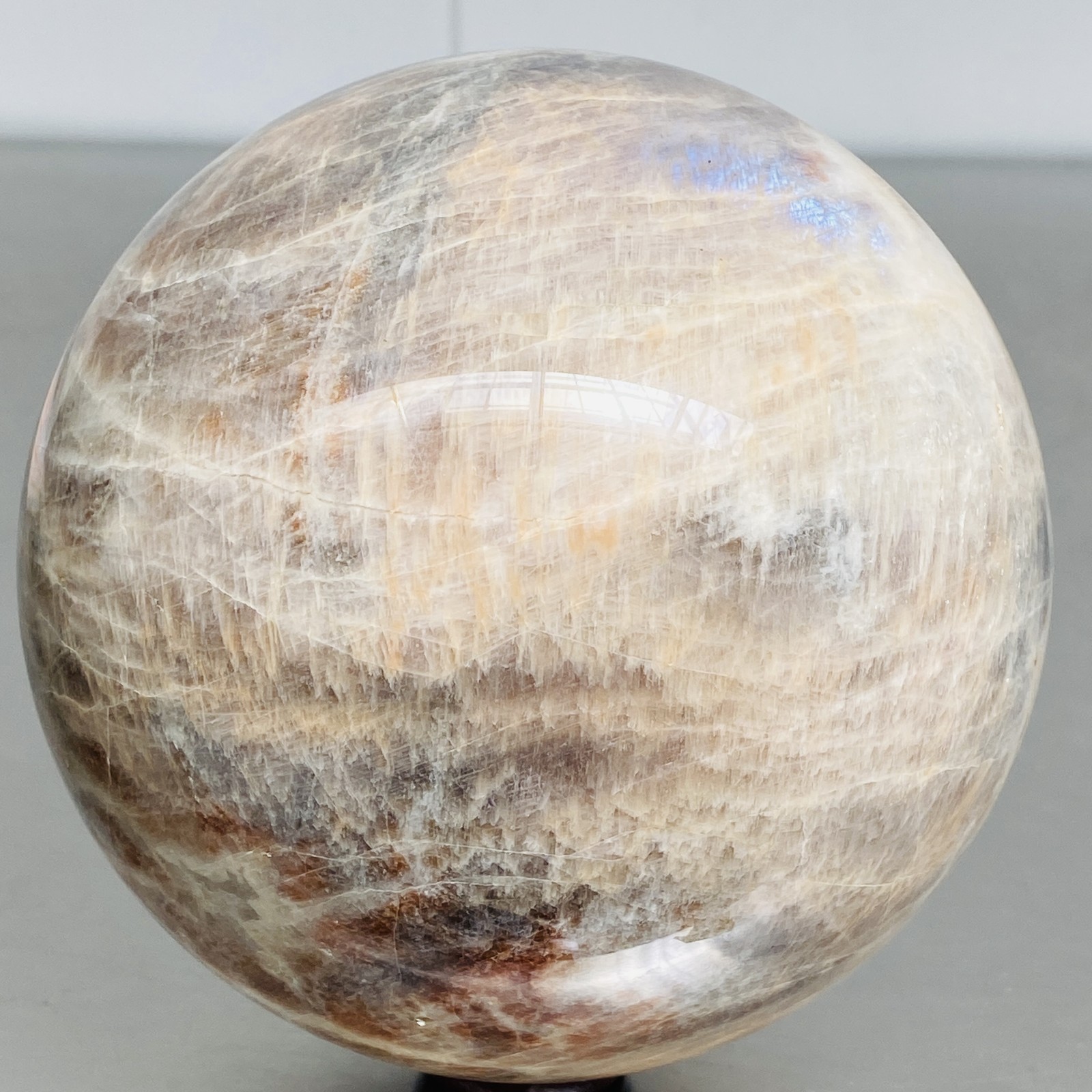 Natural Gray moonstone sphere quartz Crystal ball Healing 3720G (8.2LB)