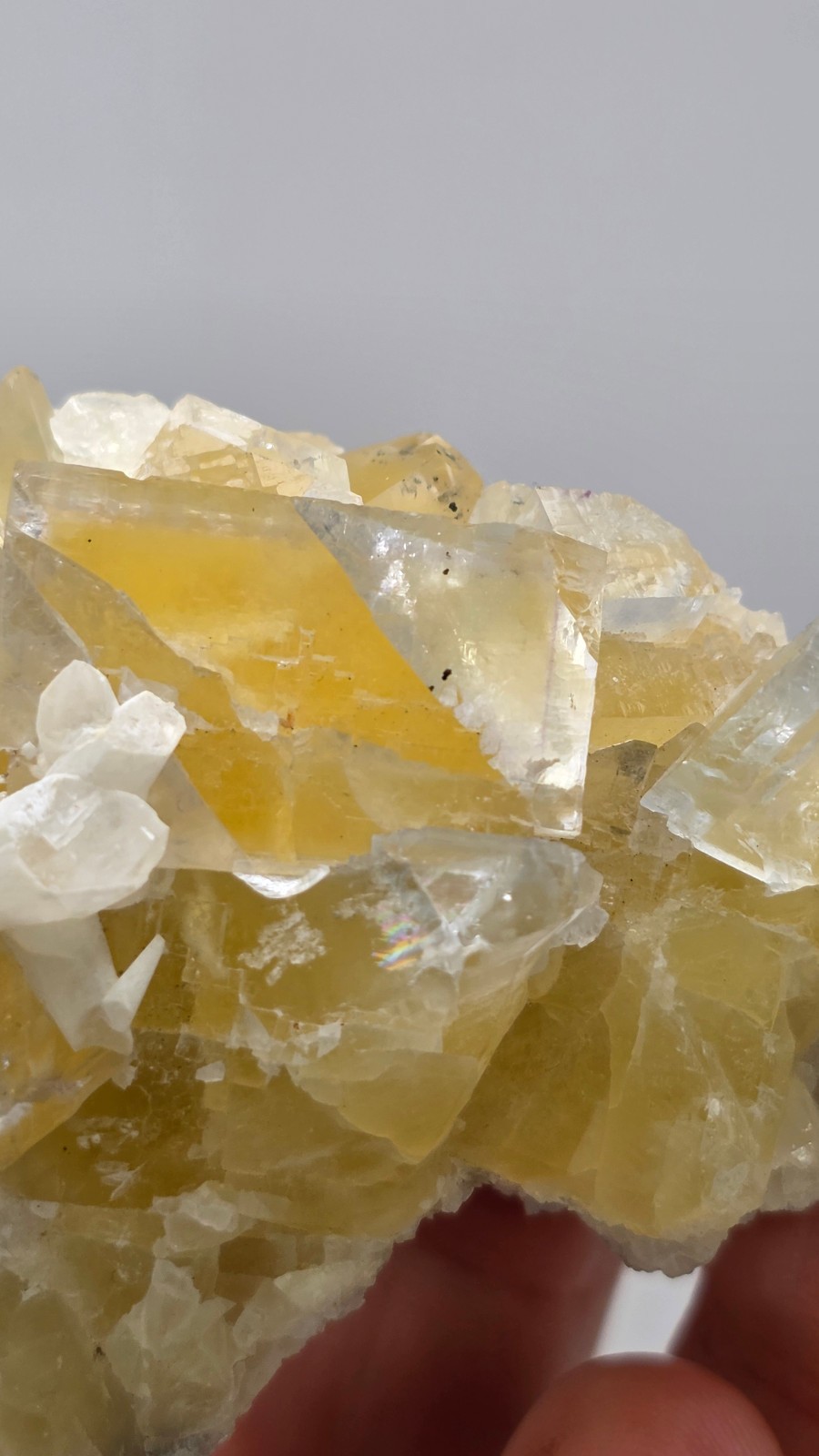 Fluorite with Calcite from Minerva No. 1 Mine, Cave-in-Rock, Illinois