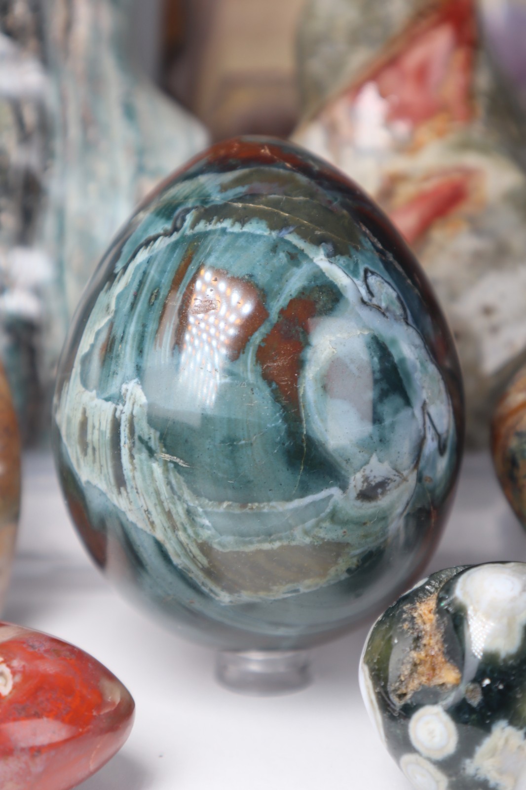 HUGE Polished JASPER CRYSTALS Collection – 12.5 lbs Mixed Sea Jasper Polychrome