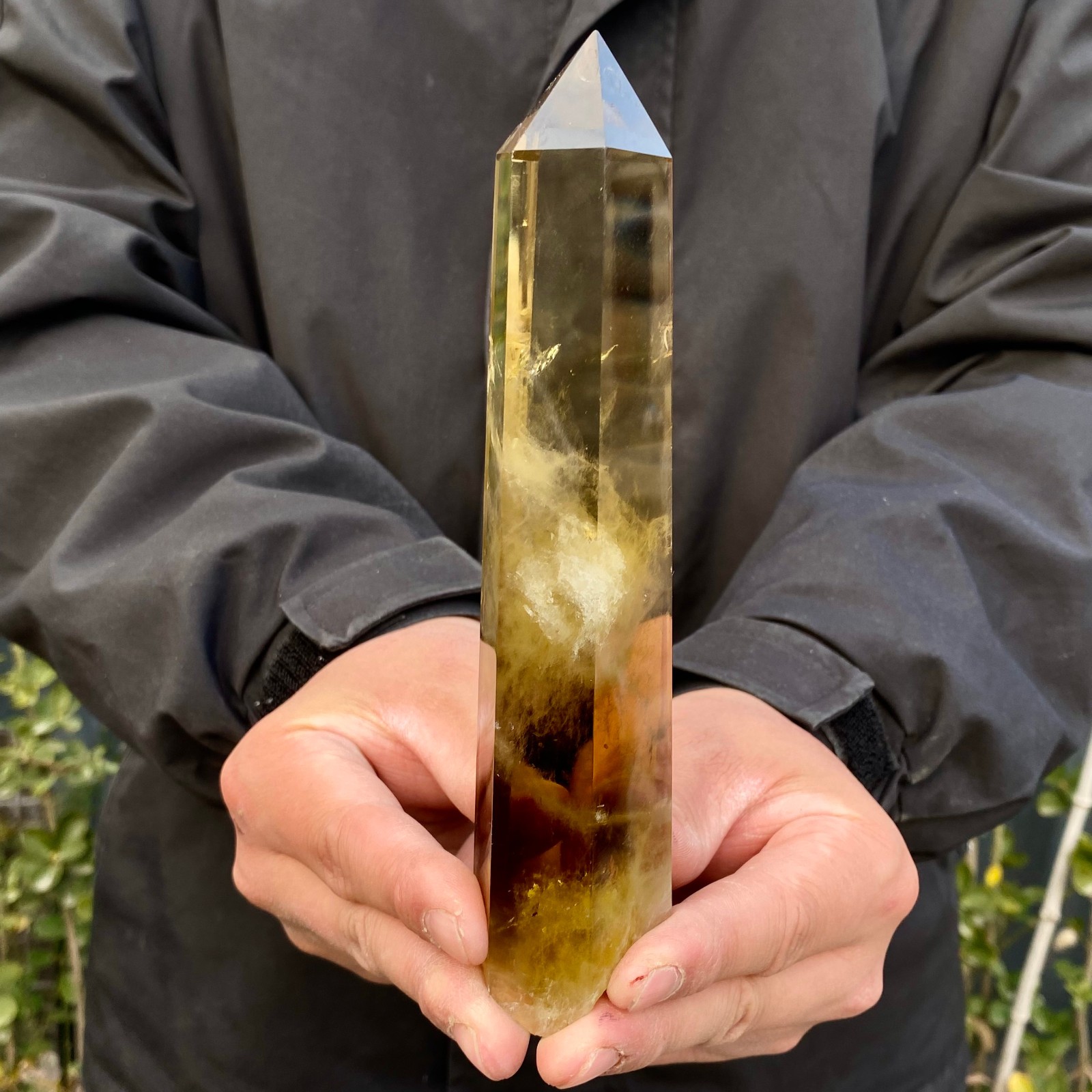 335G Citrine obelisk energy column Reiki healing