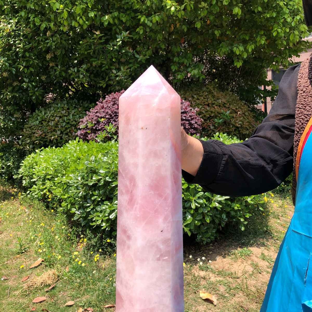 14.52LB Large Natural Powder Crystal Column Wand Obelisk Mineral Healing 5051