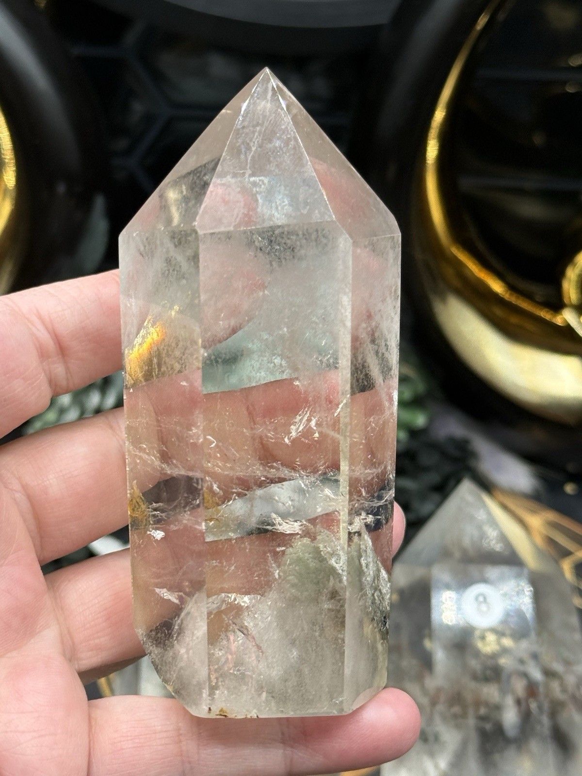 Natural Garden Quartz Lodolite Chunky Tower Freeforms Free ship & Gift