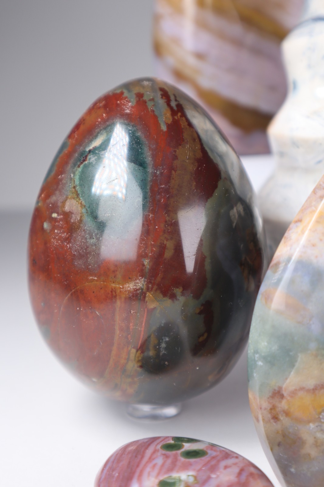 HUGE Polished JASPER CRYSTALS Collection – 12.5 lbs Mixed Sea Jasper Polychrome