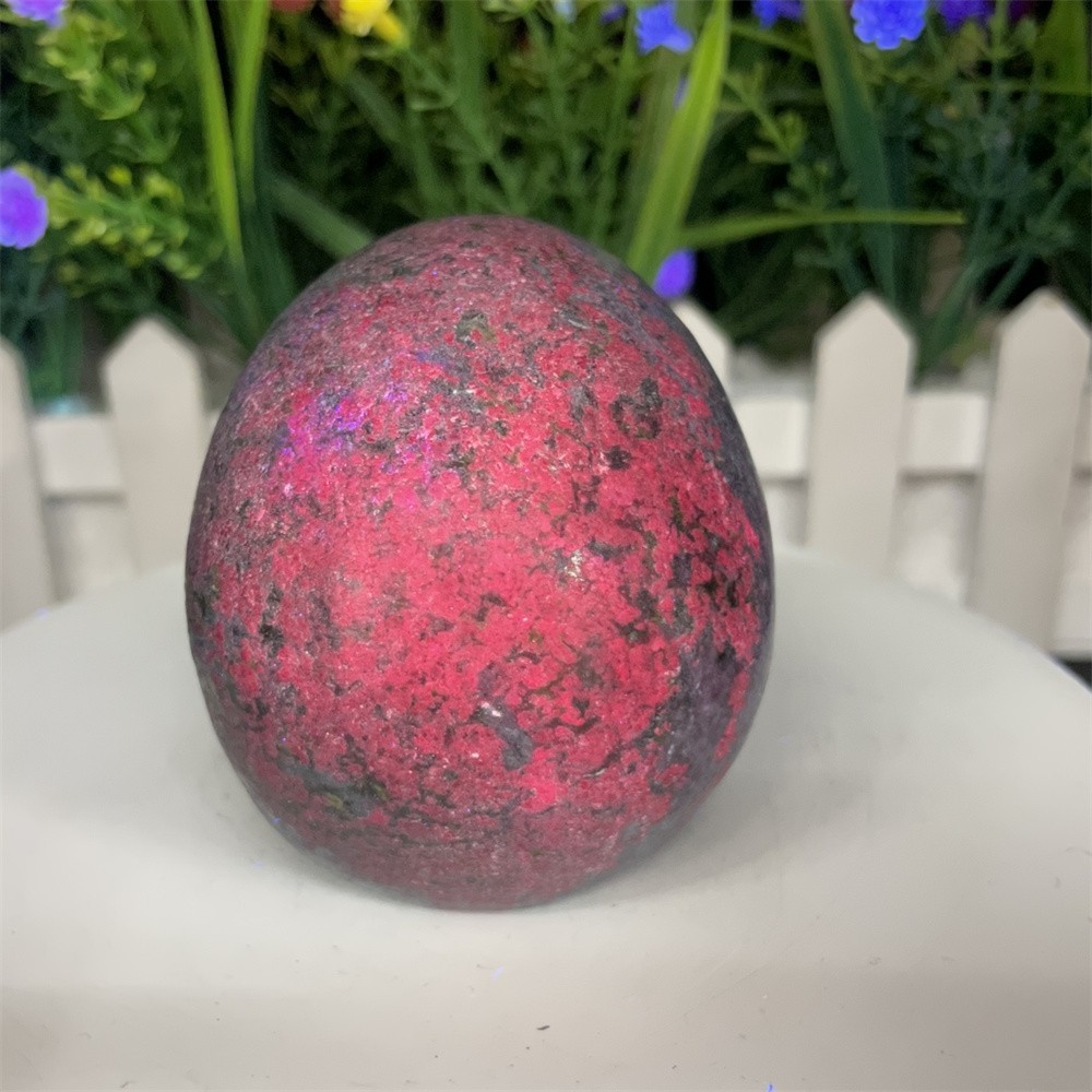 1.3LB 3.1″ Natural Ruby In Fuchsite Skull Carving Crystal UVHealing Carved Decor