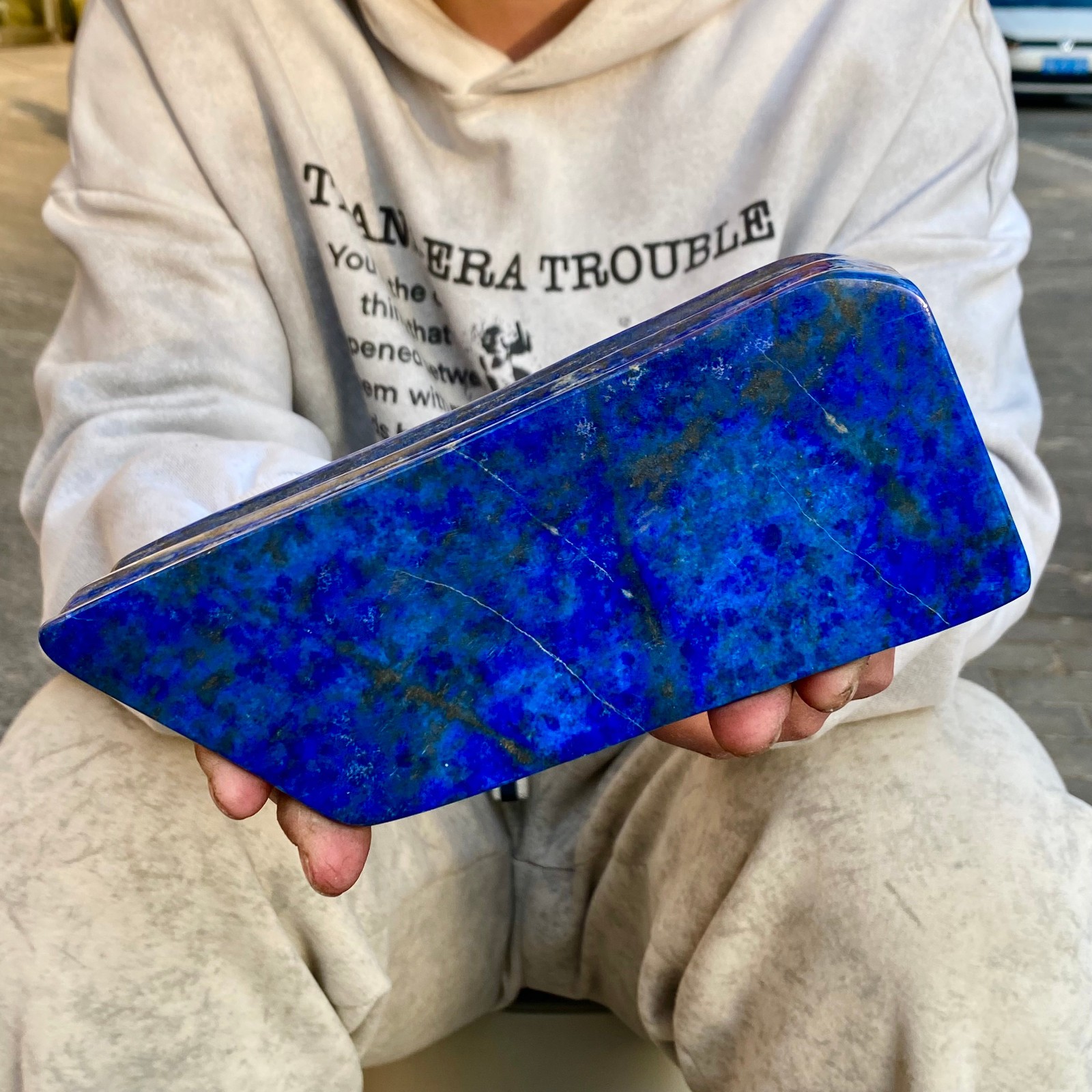 3.19LB Natural Stone Lapis Lazuli Freeform Polished Crystal Mineral Specimen