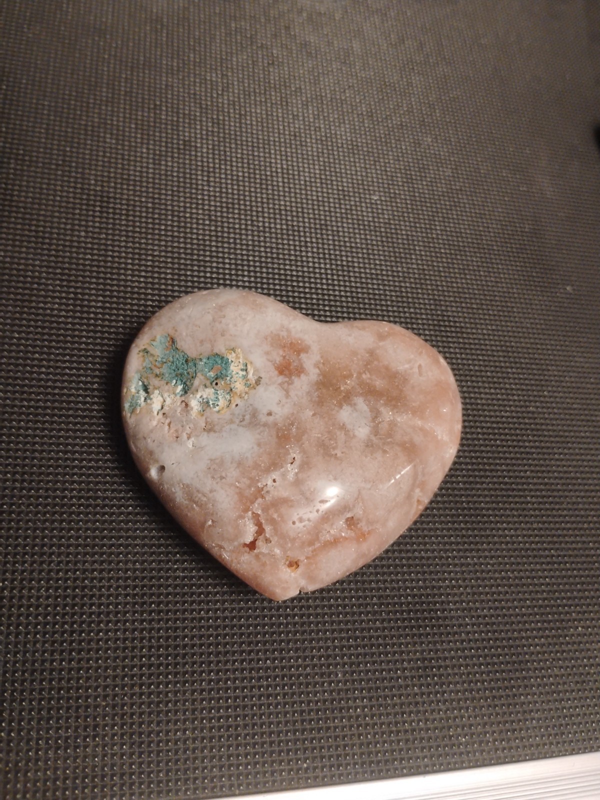 Pink Amethyst Heart! No Stand! 6.34oz!