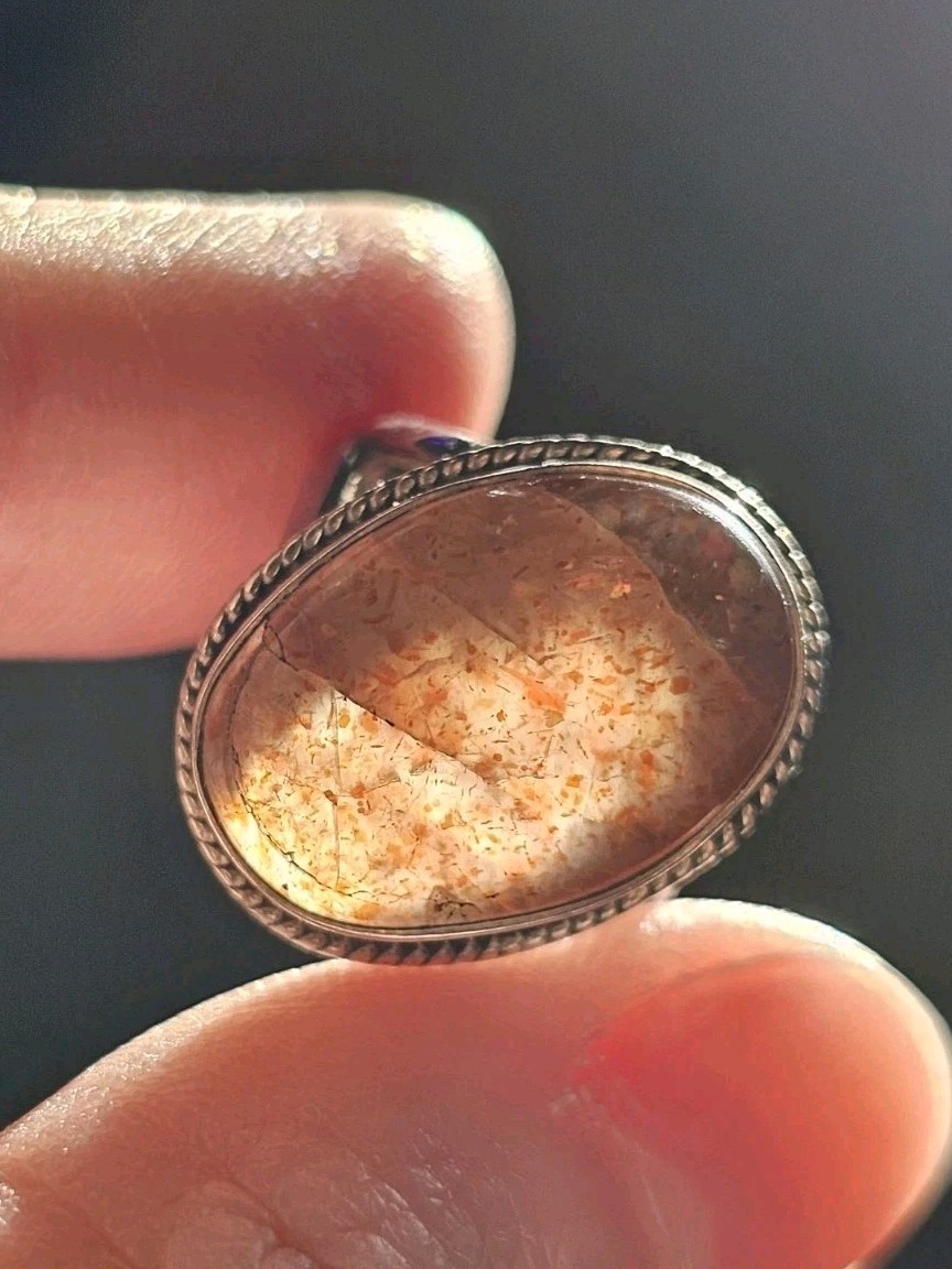 Sunstone Ring, Size 6.75, Crystals & Stones, Mineral Specimen, Metaphysical