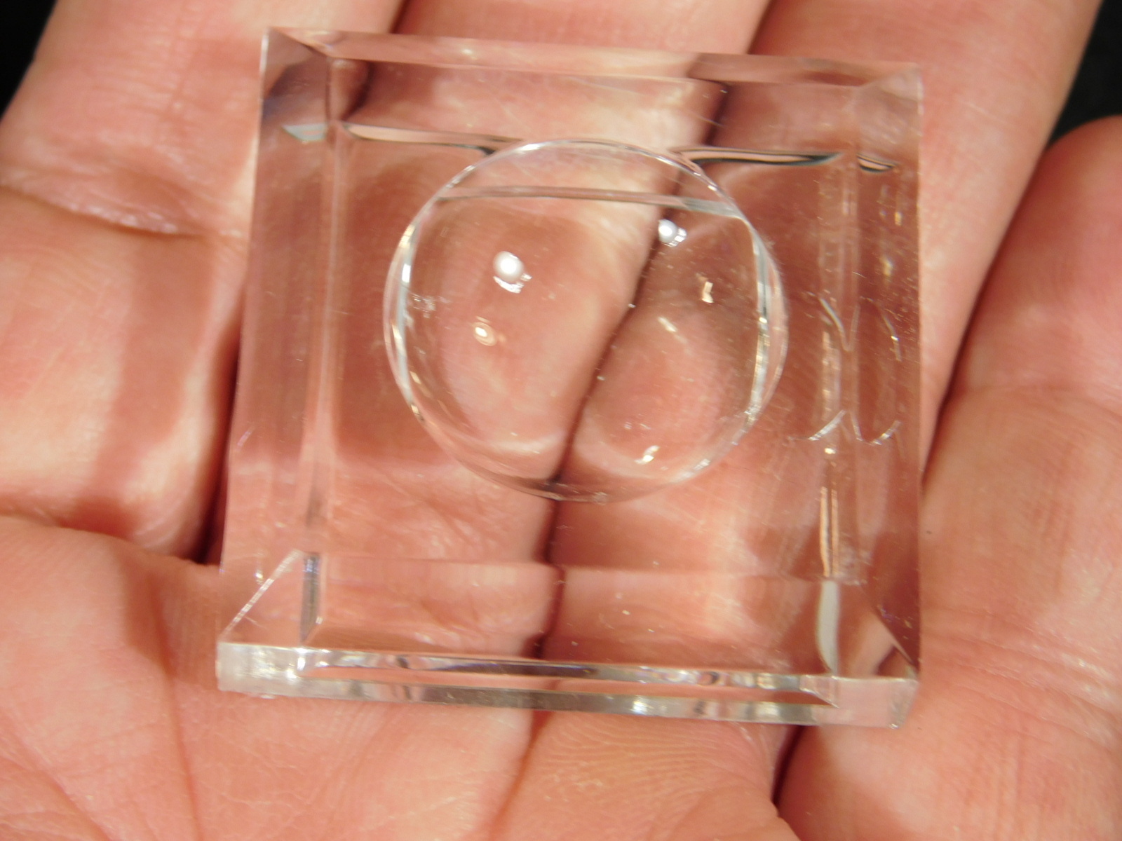 Sphere Display Stand Clear Lucite Small Size