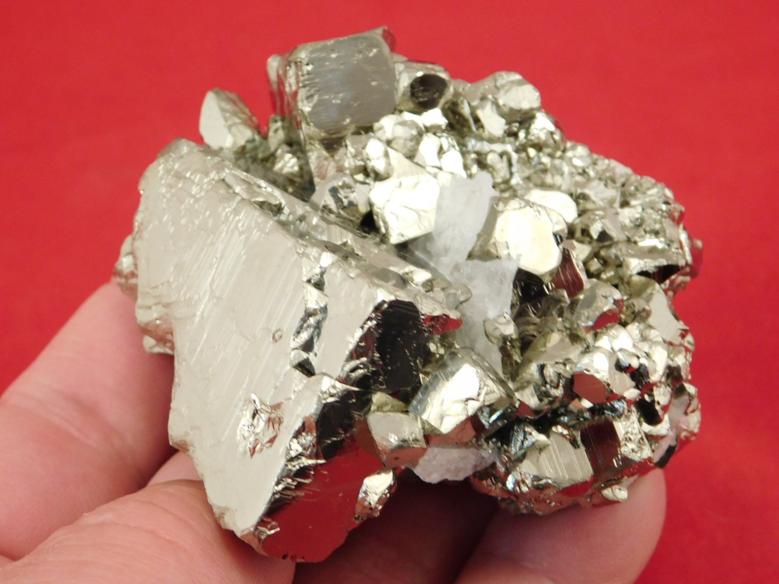 Larger! Nice and 100% Natural Pyrite CUBE Cluster Huanzala Mine Peru 326gr