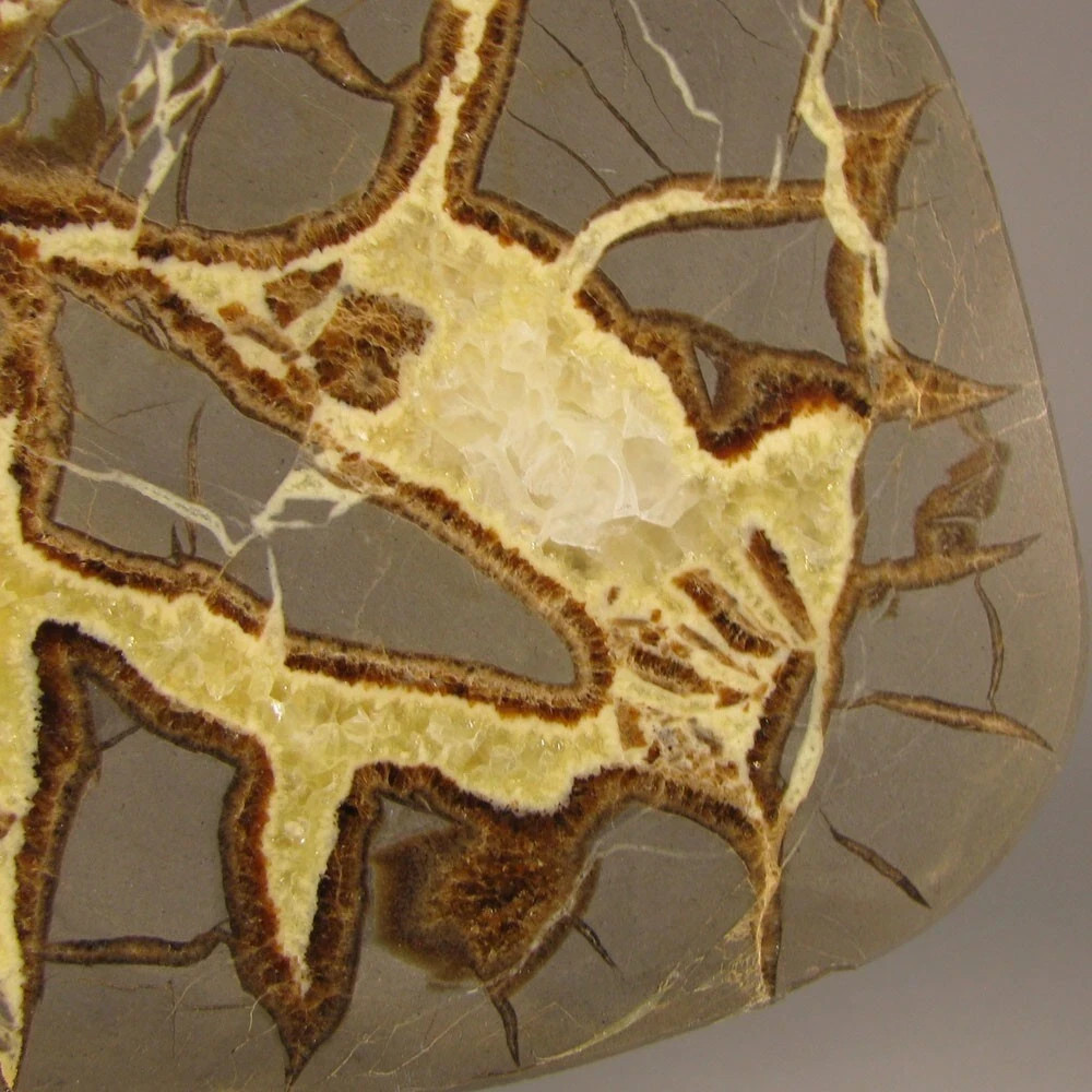 6″ Polished SEPTARIAN GEODE End Slab – Utah – 1.7 lbs.
