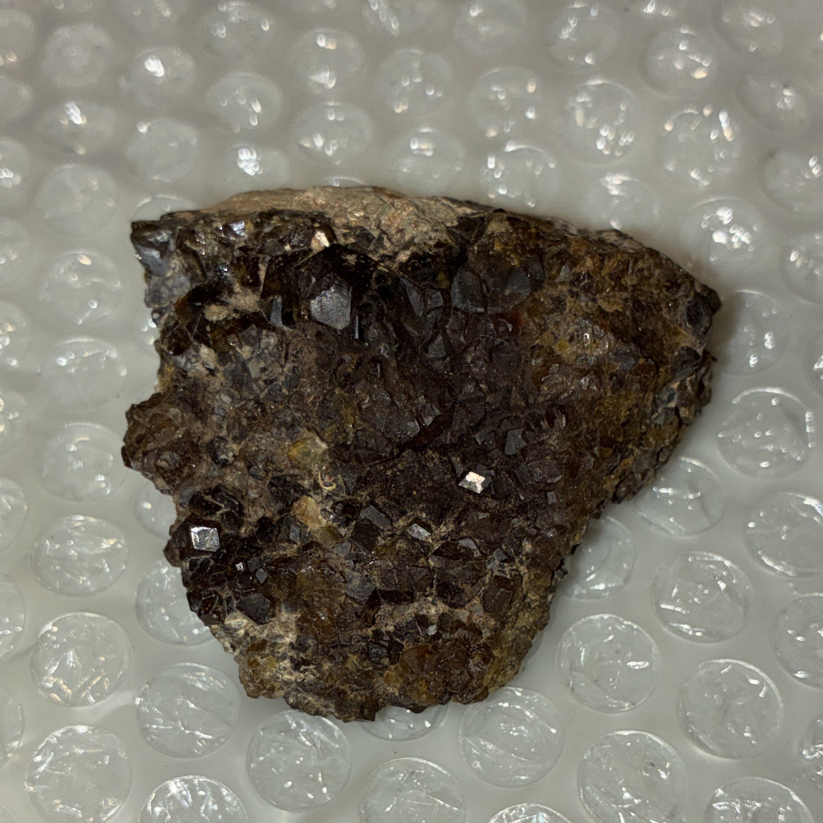 Dark Brown Garnet Crystal Cluster Natural Mineral Specimen, Rough Display Piece