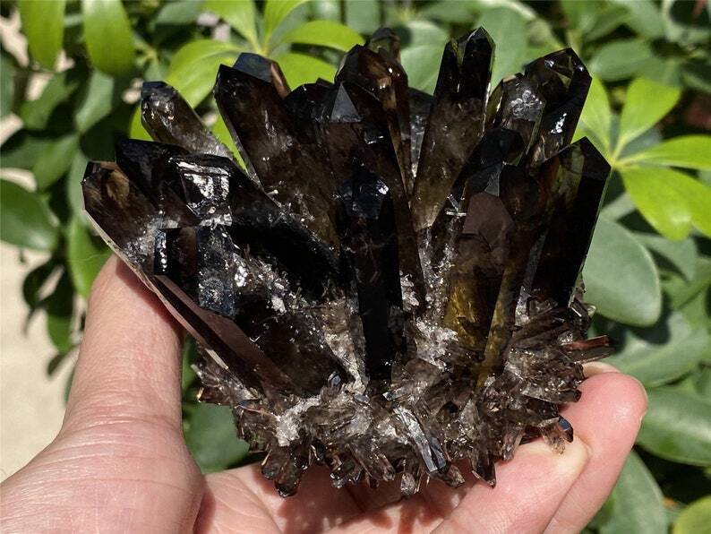 A+++ 300g+ Smokey Quartz Cluster Quartz Crystal Cluster Healing mineral gift 1pc