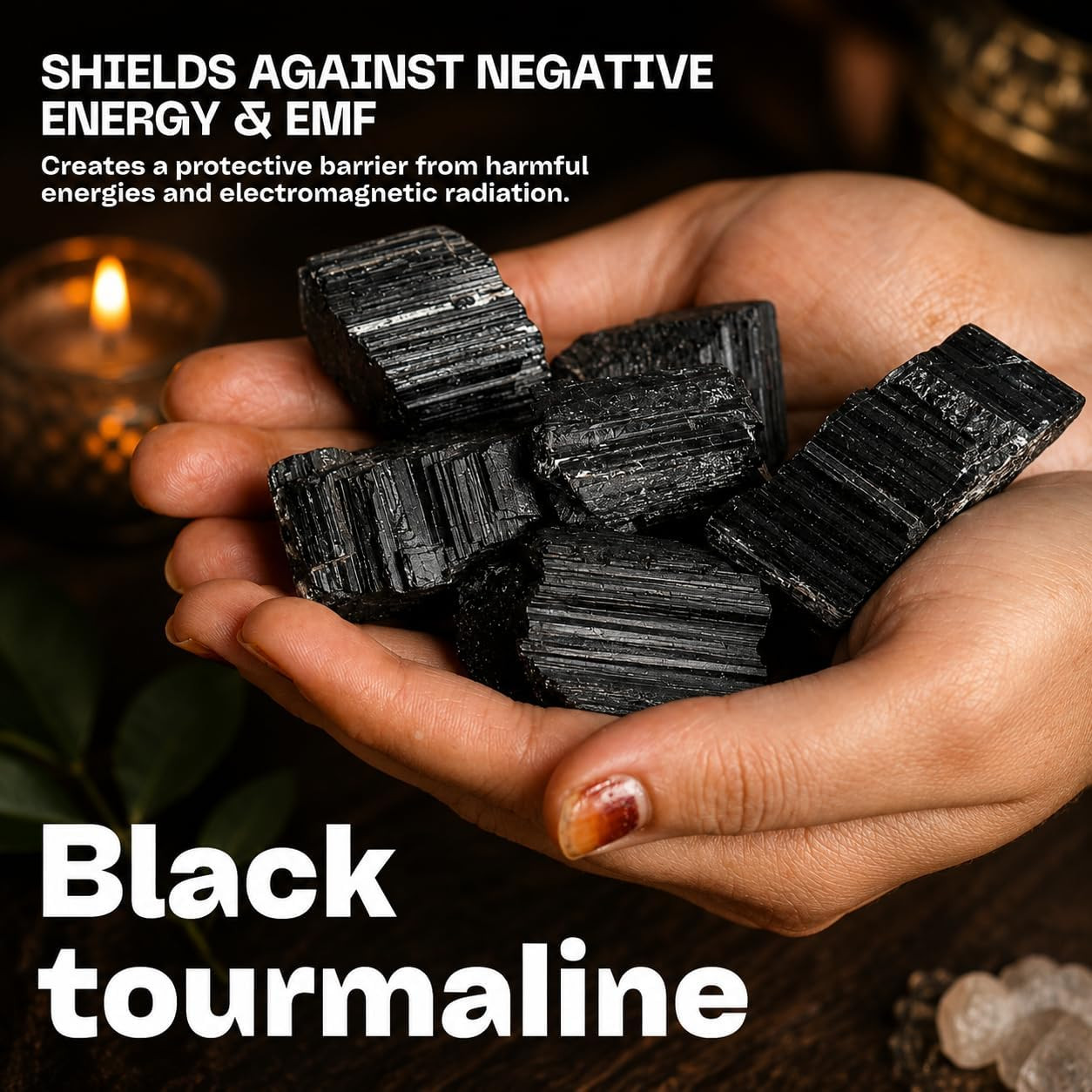 Large 1.25-2.0” Natural Black Tourmaline Raw Crystals Stones for Meditation, Cha