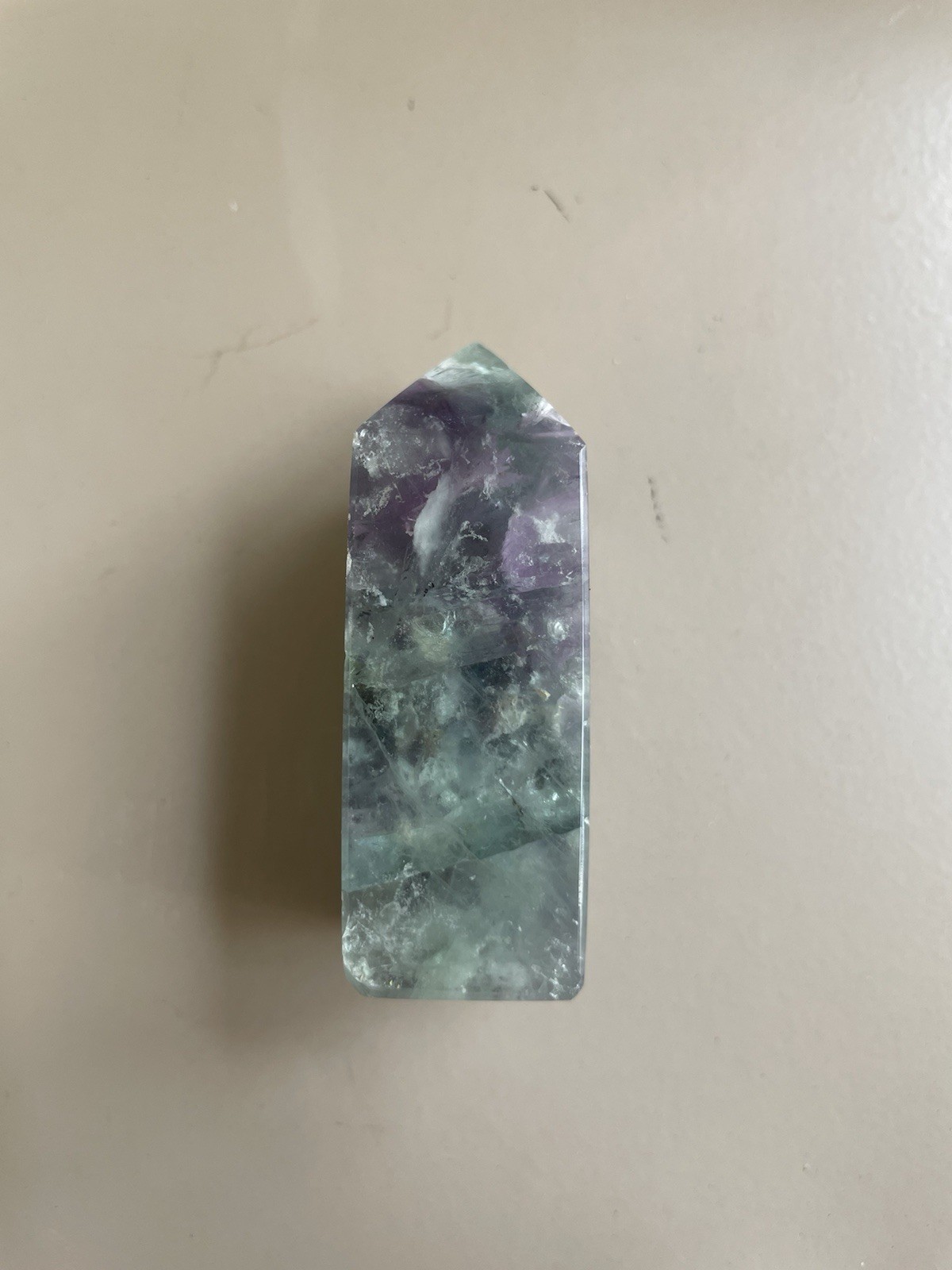 Feather Fluorite Crystal/Gemstone Mini Point/Tower 77G 2″ x 1 1/4″