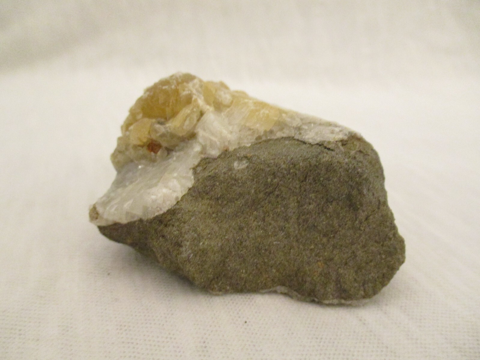 Yellow Calcite On Matrix Mineral Specimen E2815