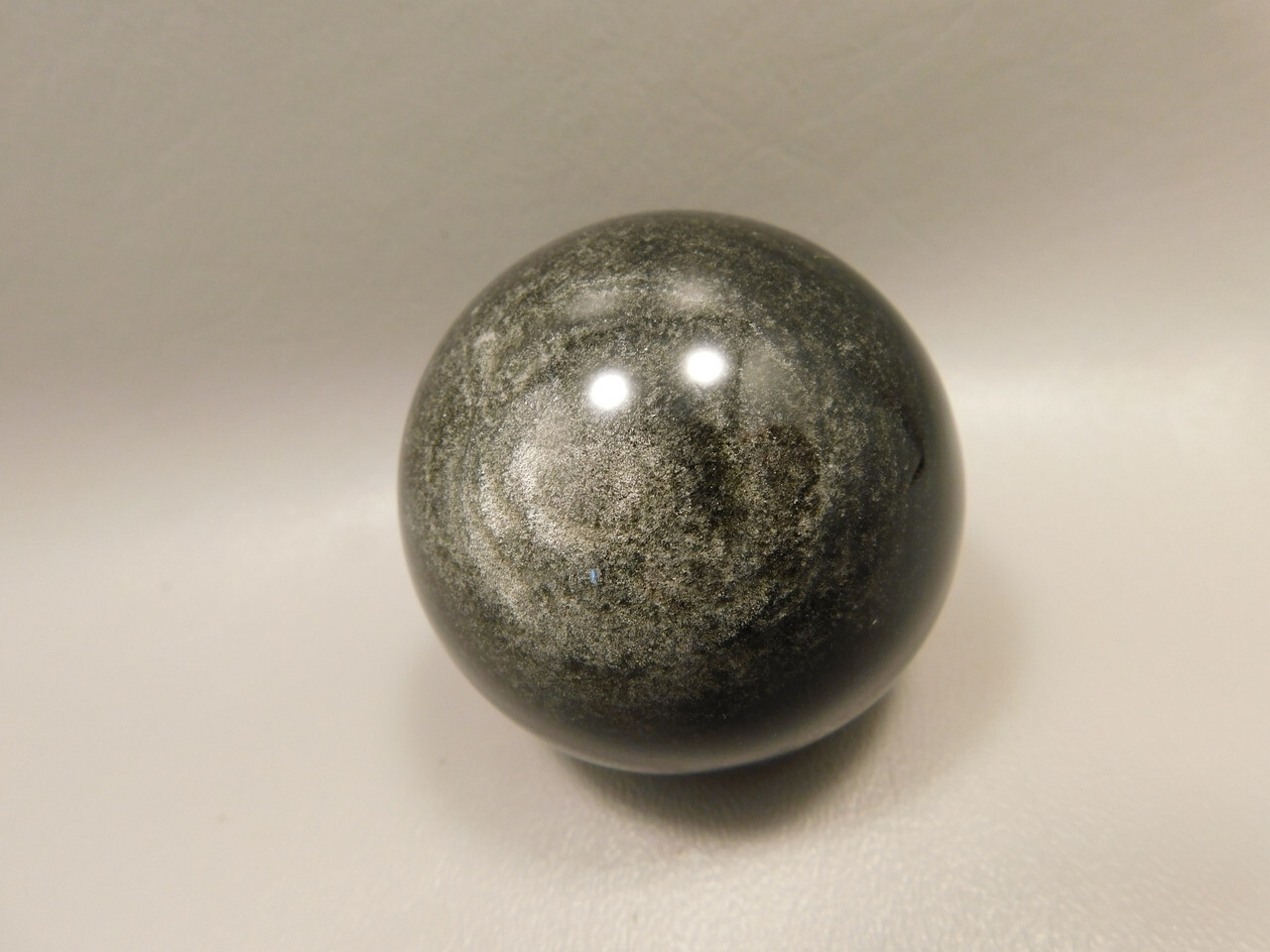 Silver Sheen Sphere 2.25 inch Gemstone Chatoyant Stone 57 mm Ball #Os6