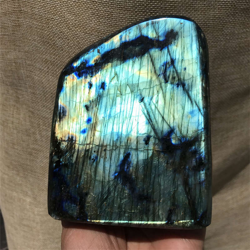 1.27kg Natural Labradorite Quartz Crystal Spectrolite Mineral Reiki healing