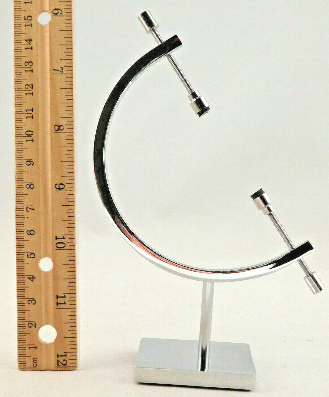 CALIPER Display Stand Large Sized Chrome / Silver Adjustable