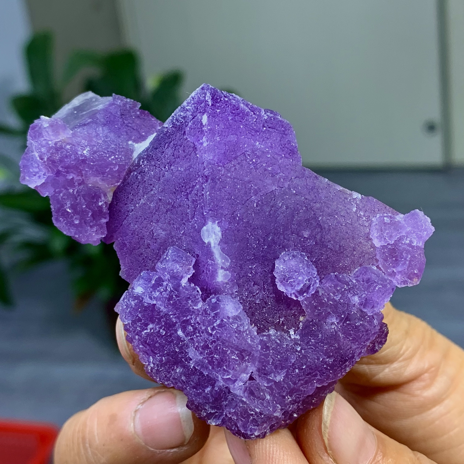 129G Rare transparent purple cubic fluorite mineral crystal sample/China