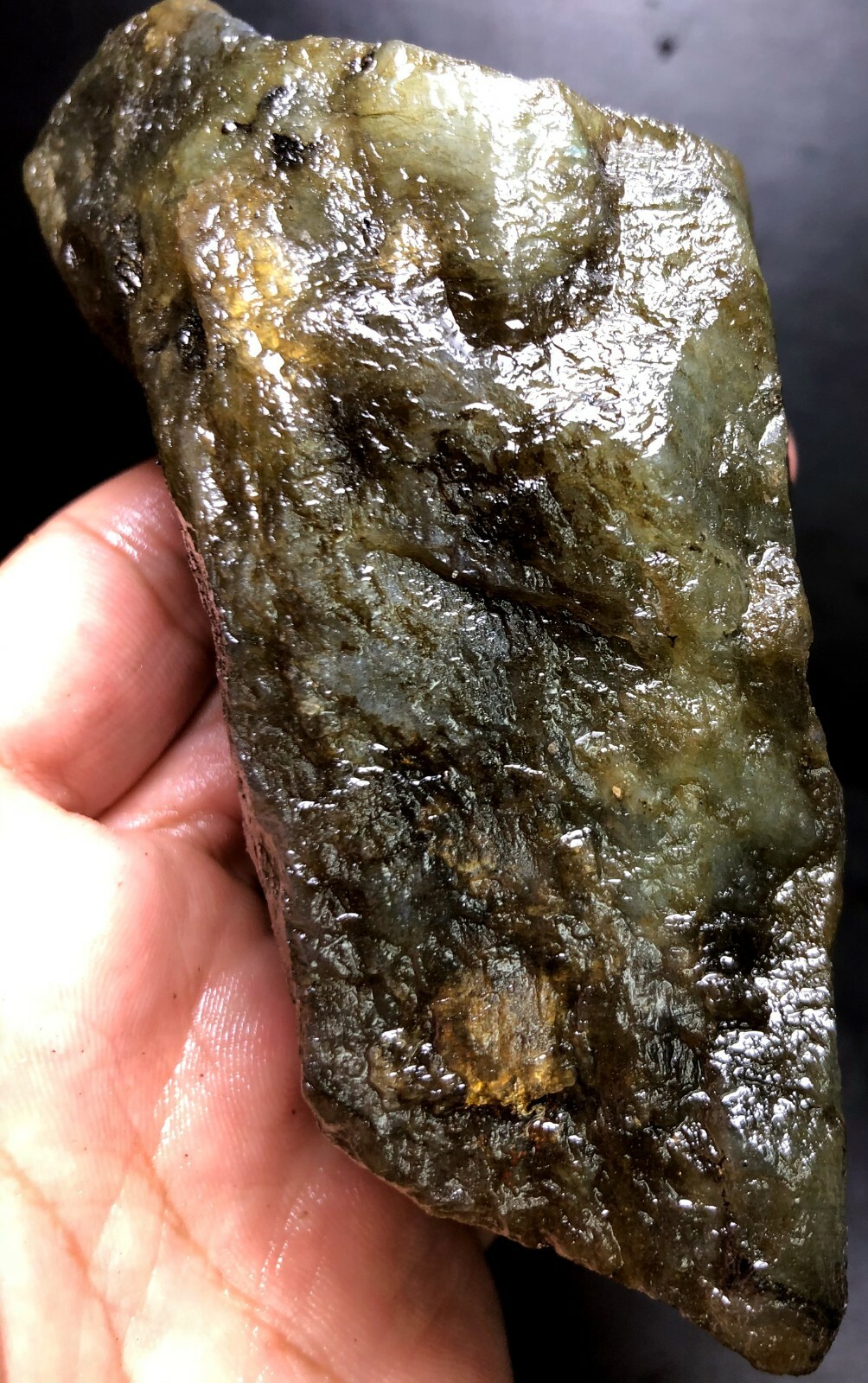 365g Rare Natural Labradorite Crystal Rough not Polished From Madagascar W262