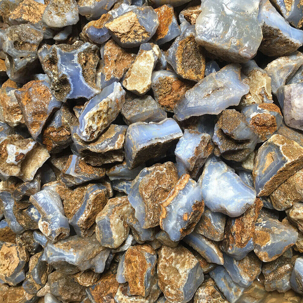100g Raw Blue Lace Agate Stone – Rough Blue Lace Agate Healing Crystal Stone*