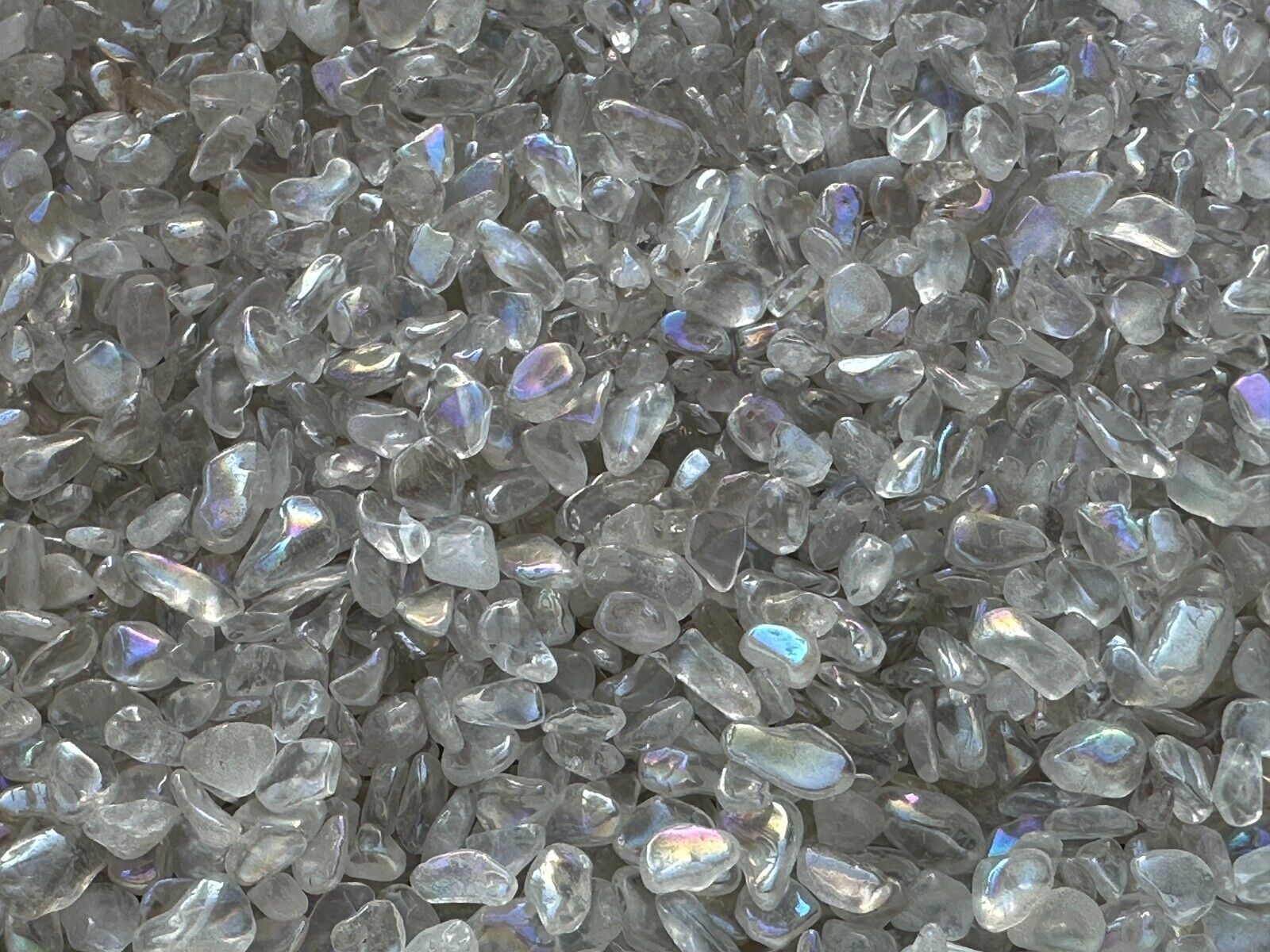 Grade A++ Angel Aura Crystal Semi Tumbled Gemstone Mini Chips 4 – 10 mm,Bulk Lot
