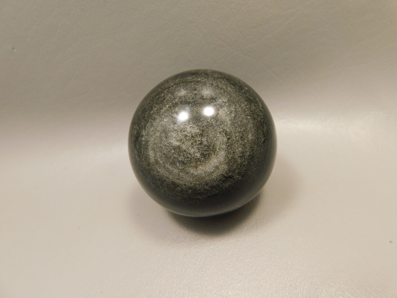 Silver Sheen Sphere 2.25 inch Gemstone Chatoyant Stone 57 mm Ball #Os6