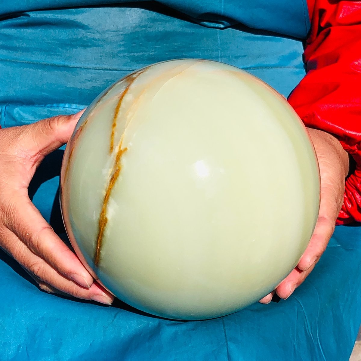 13.59LB Natural Afghan Jade Crystal Sphere Healing Gemstone Ball reiki healing