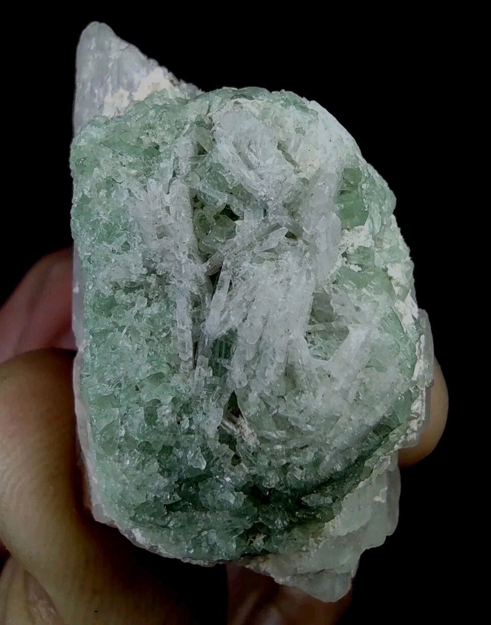Aesthetic Tourmaline Crystals With Kunzite Crystal From Afghanistan.