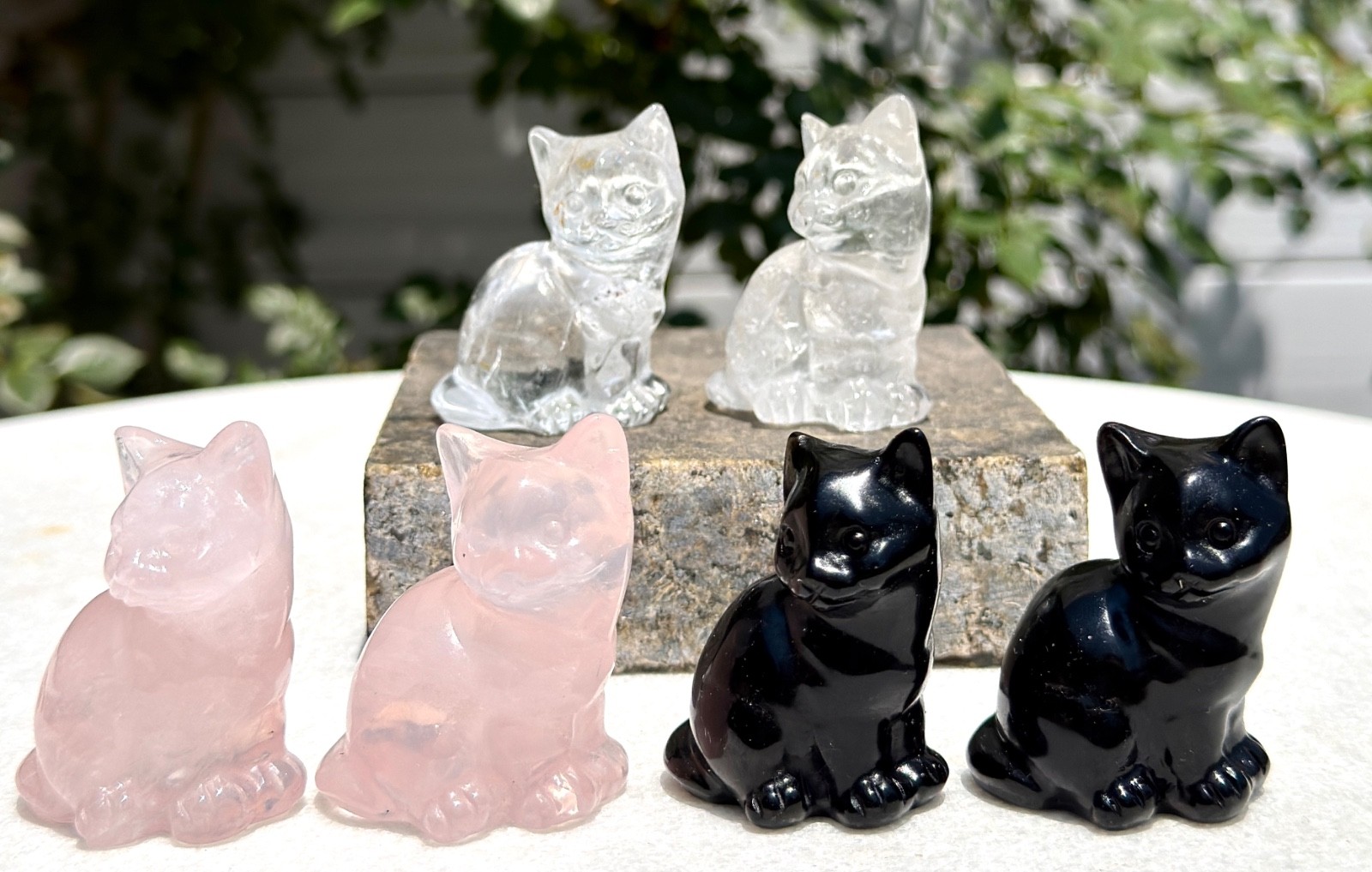 Wholesale Lot 6 Pcs 2” Mixed Natural Crystals Cat Healing Energy